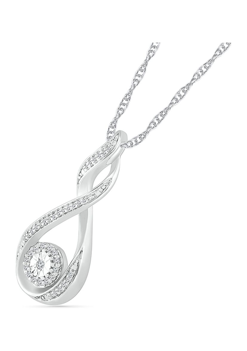 1/8 ct. t.w. Sterling Silver Fashion Pendant Necklace