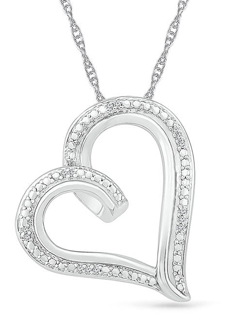 Belk & Co. Diamond Accent Sterling Silver Heart