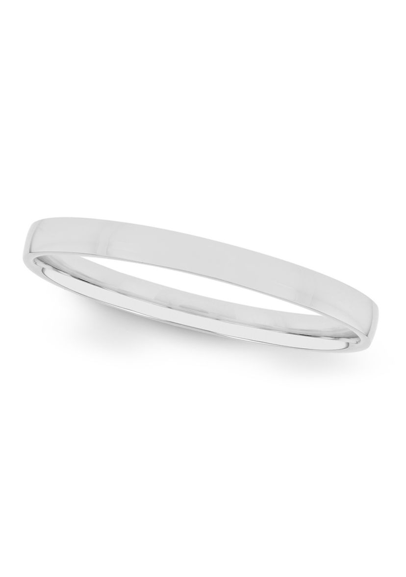 Plain Polished 2 Millimeter Wedding Band in .925 Sterling Silver