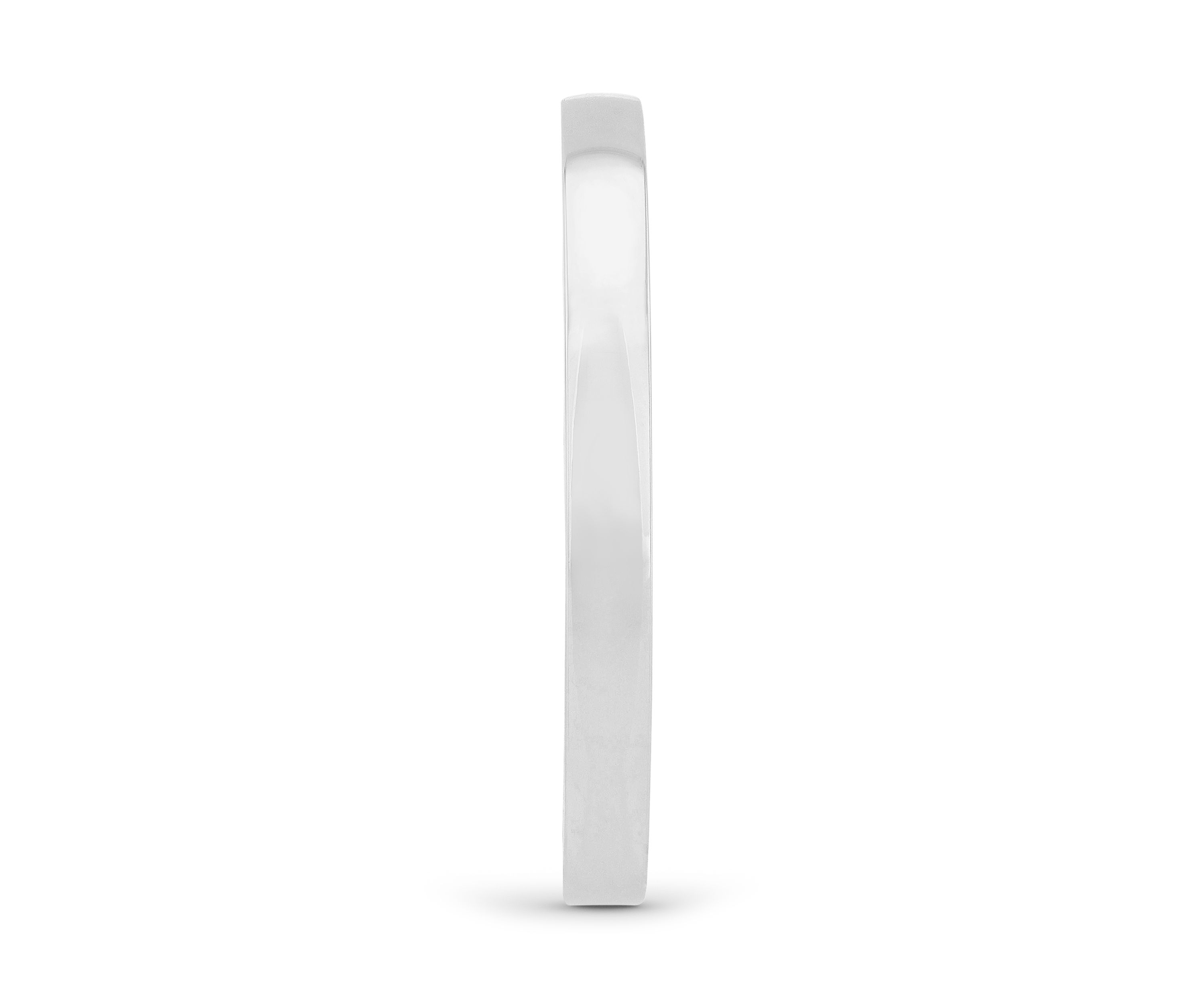 Plain Polished 2 Millimeter Wedding Band in .925 Sterling Silver