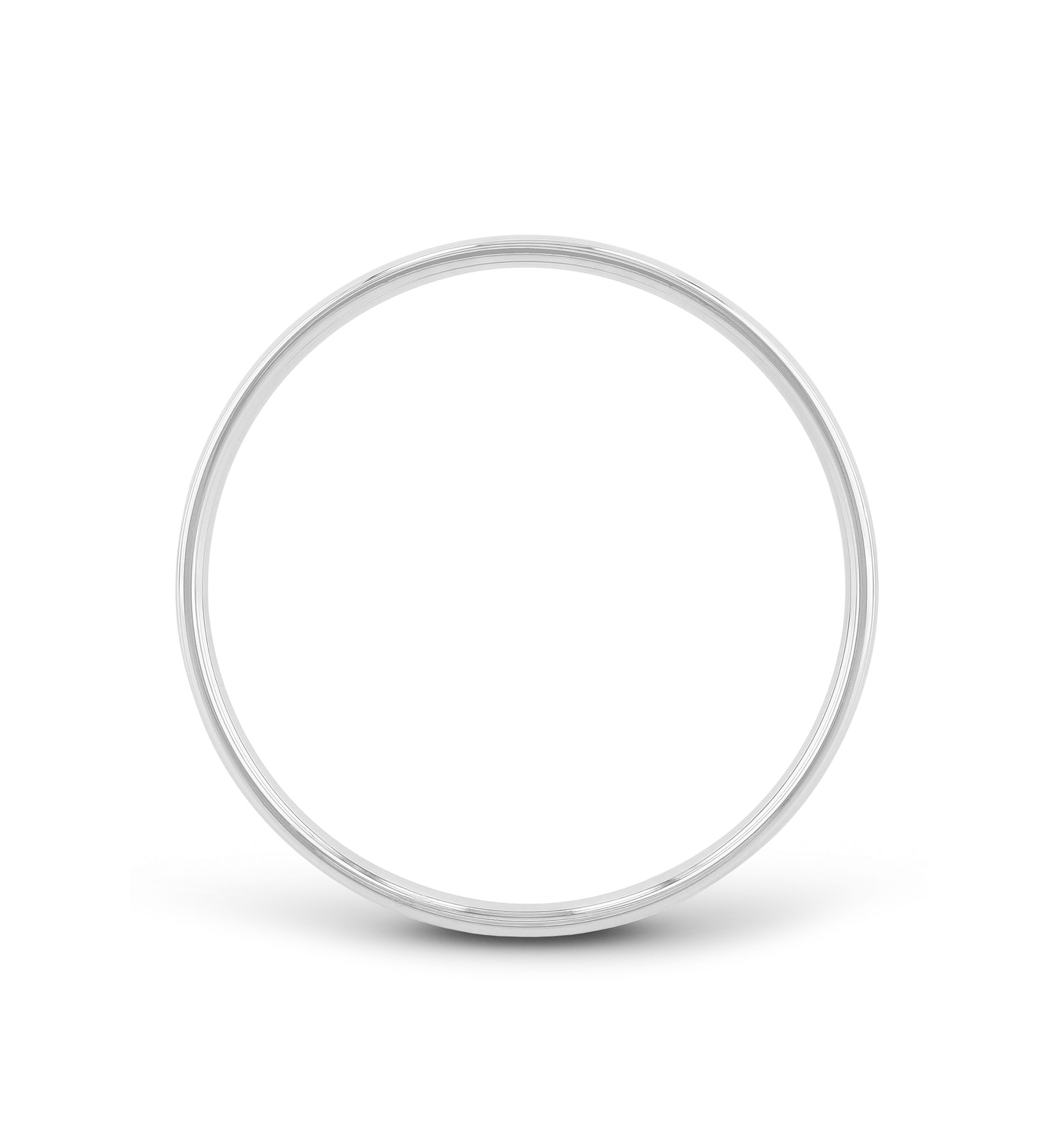 Plain Polished 2 Millimeter Wedding Band in .925 Sterling Silver