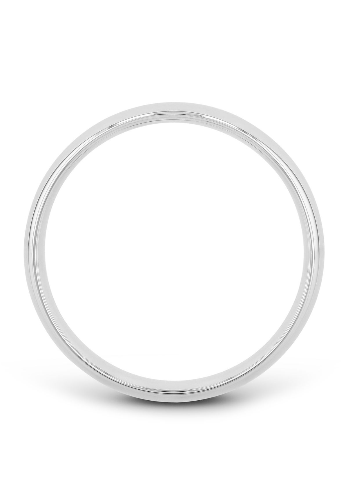 Plain Polished 6 Millimeter Wedding Band in .925 Sterling Silver