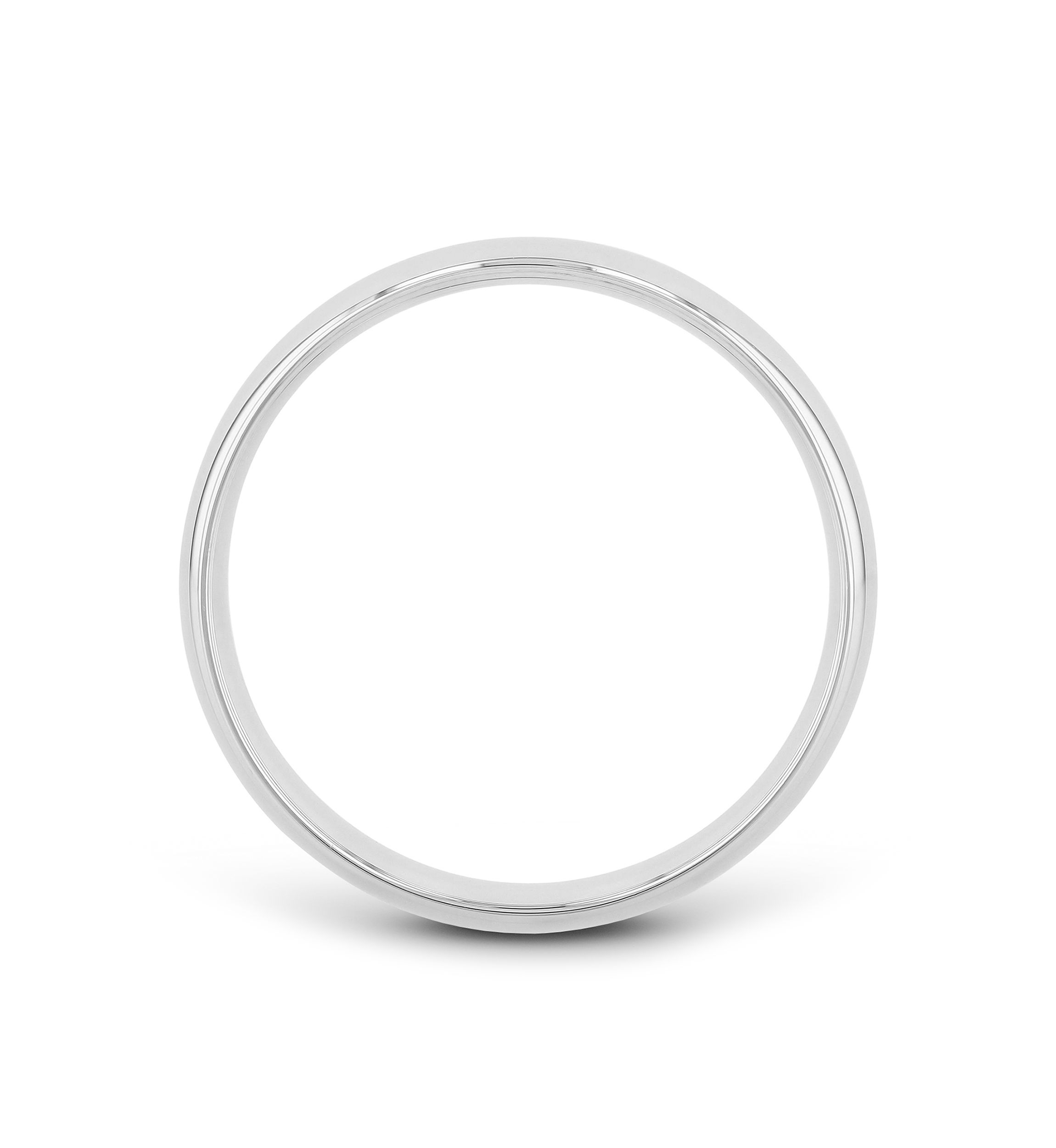 Plain Polished 6 Millimeter Wedding Band in .925 Sterling Silver