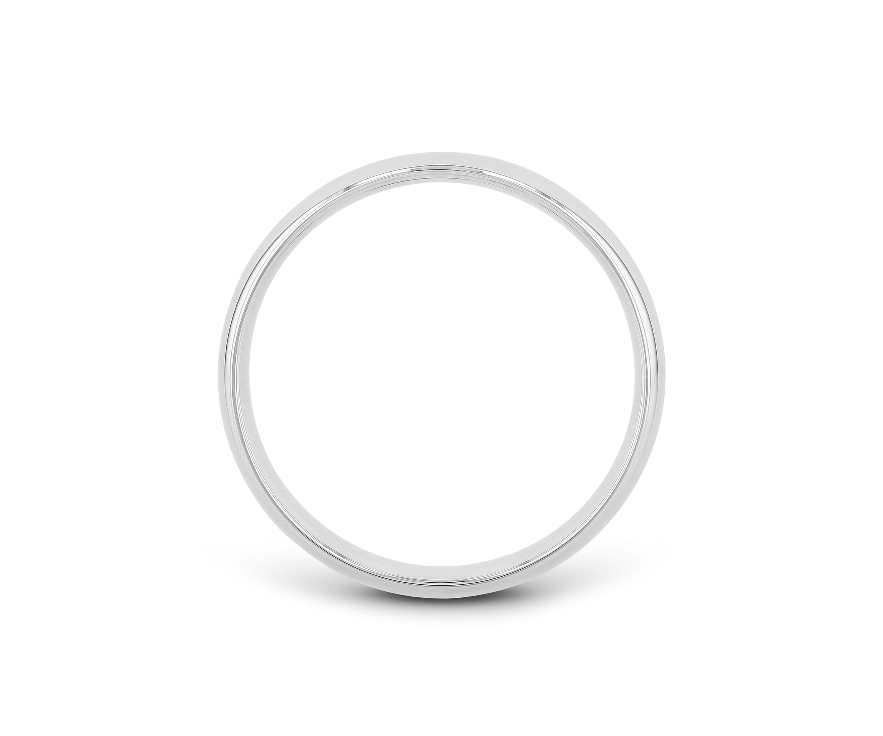 Plain Polished 6 Millimeter Wedding Band in .925 Sterling Silver