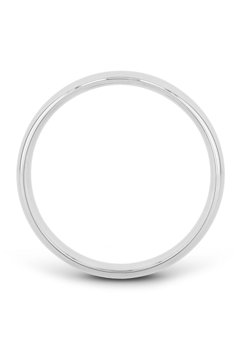 Plain Polished 6 Millimeter Wedding Band in .925 Sterling Silver