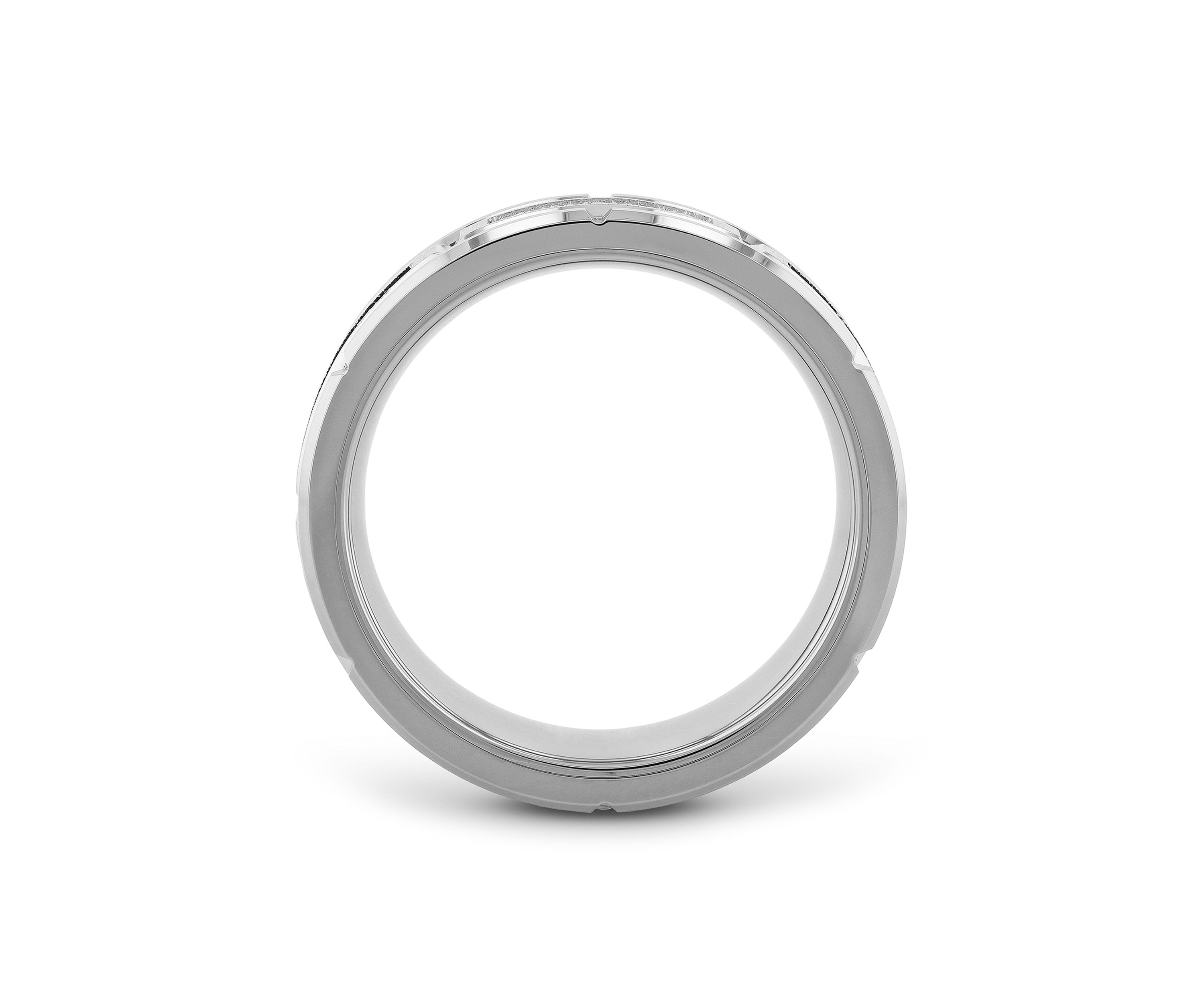 1/10 ct. t.w. Black and White Diamond Band in Tungsten