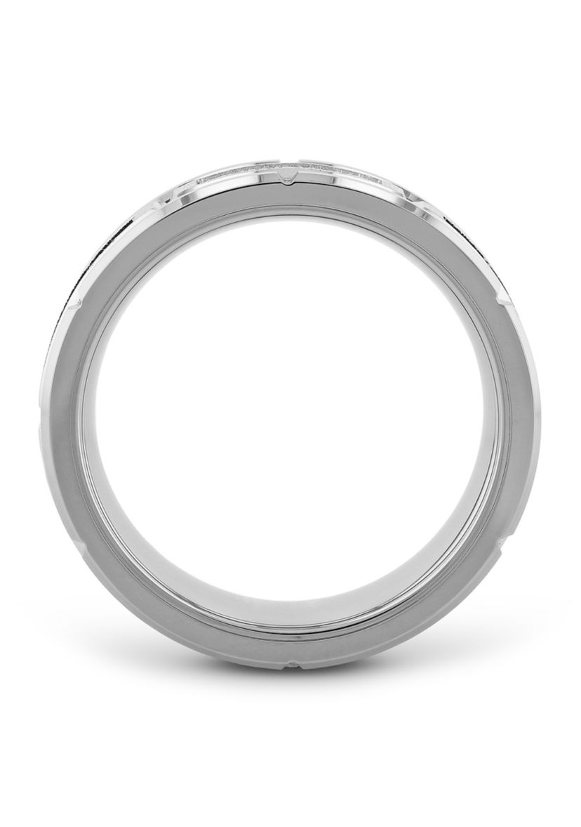 1/10 ct. t.w. Black and White Diamond Band in Tungsten