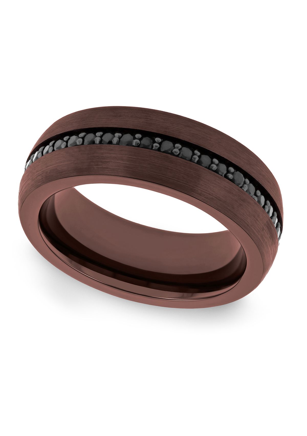 Black Sapphire Eternity Band in Bronze-Tone Tungsten