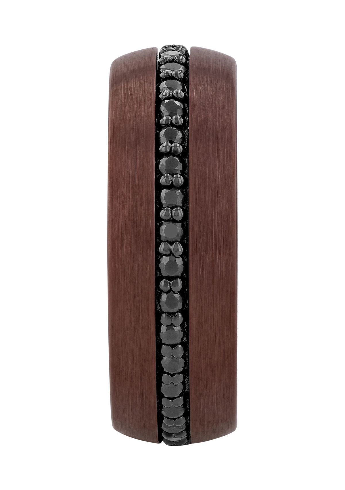 Black Sapphire Eternity Band in Bronze-Tone Tungsten