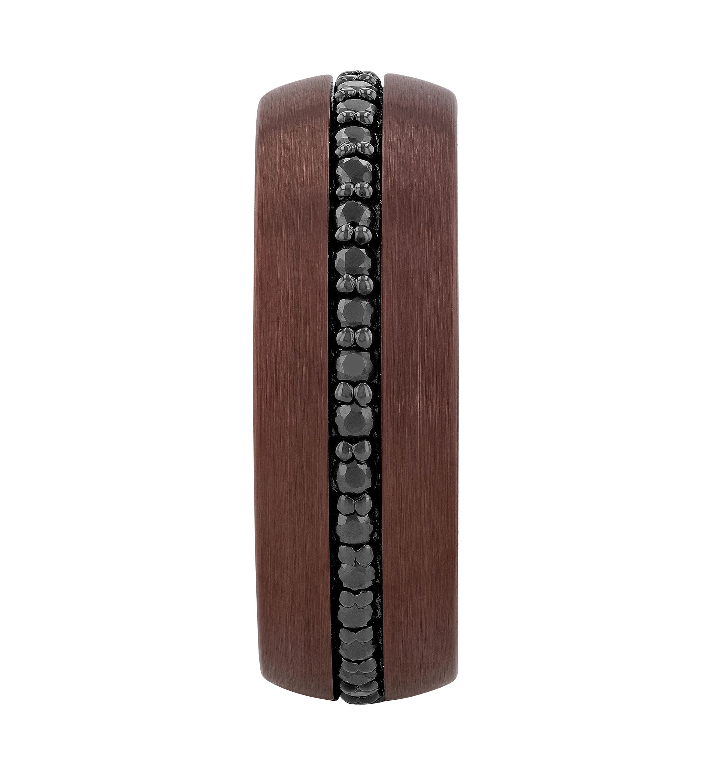 Black Sapphire Eternity Band in Bronze-Tone Tungsten