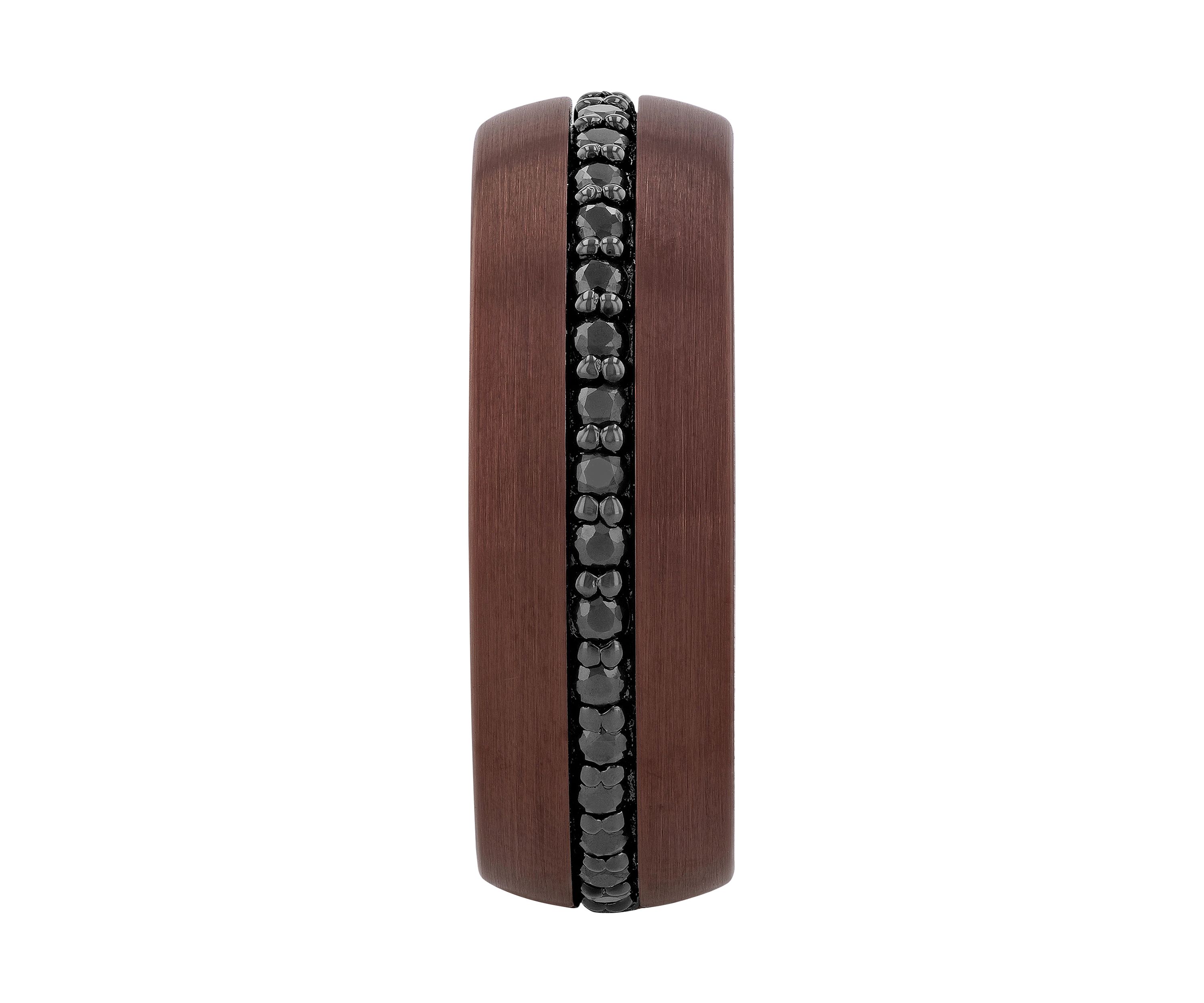 Black Sapphire Eternity Band in Bronze-Tone Tungsten