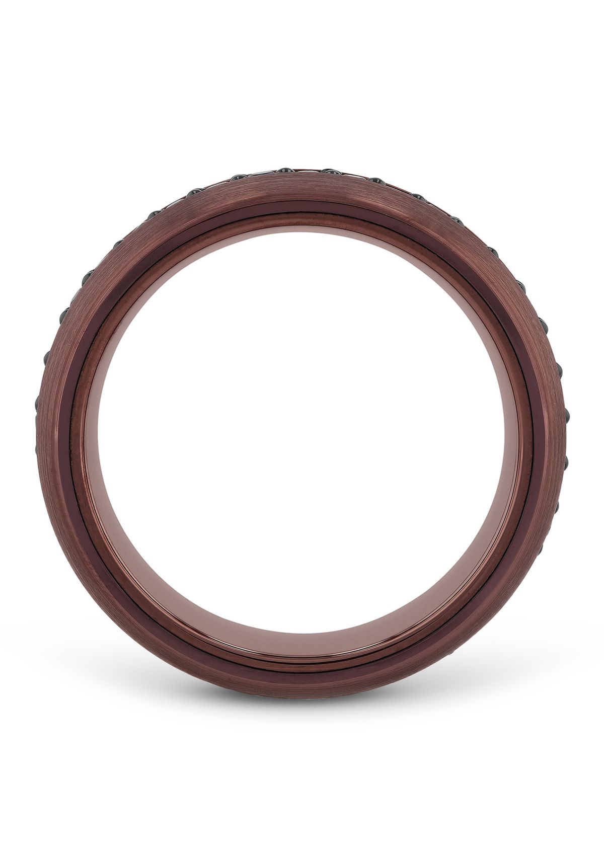 Black Sapphire Eternity Band in Bronze-Tone Tungsten