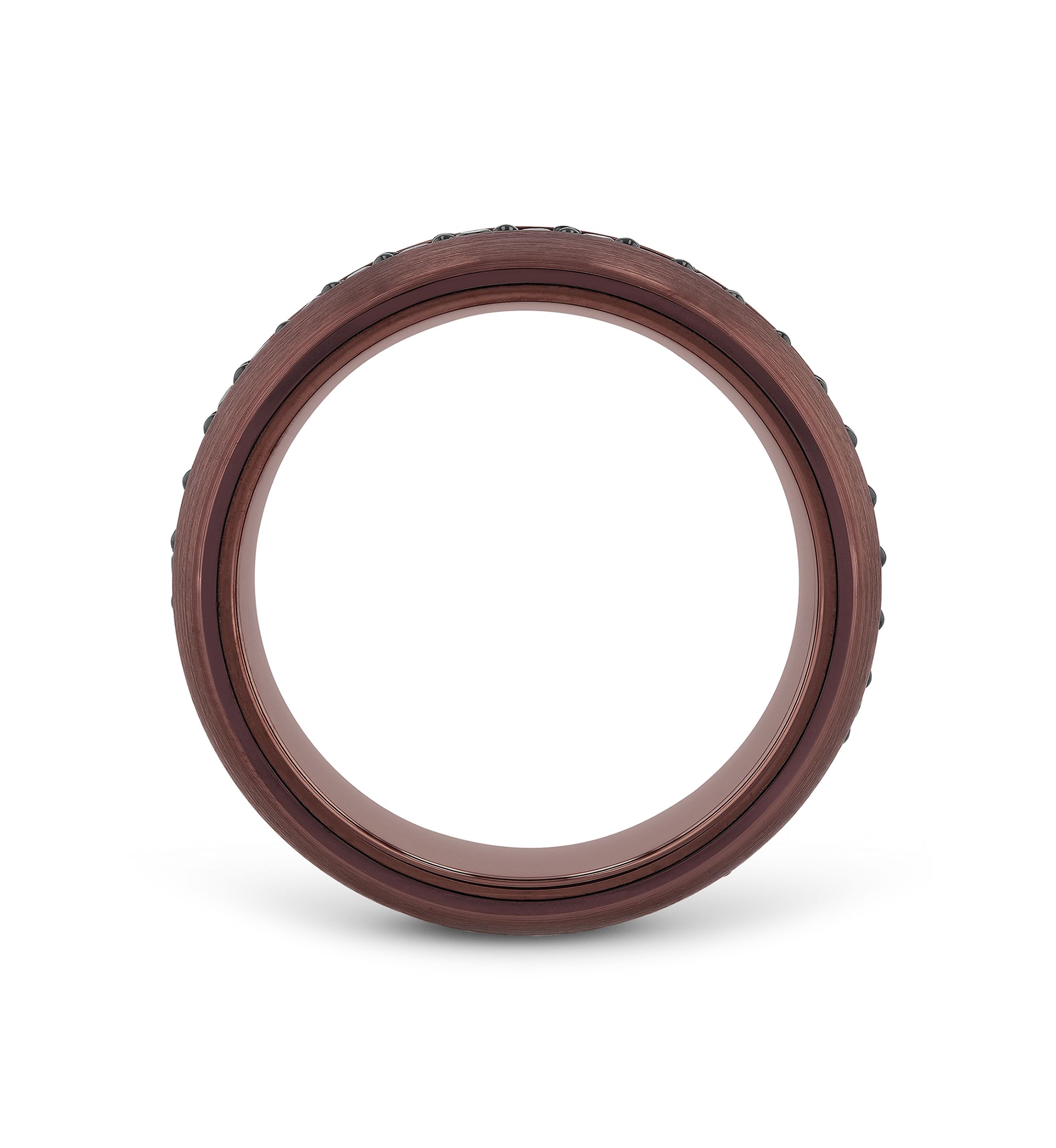 Black Sapphire Eternity Band in Bronze-Tone Tungsten
