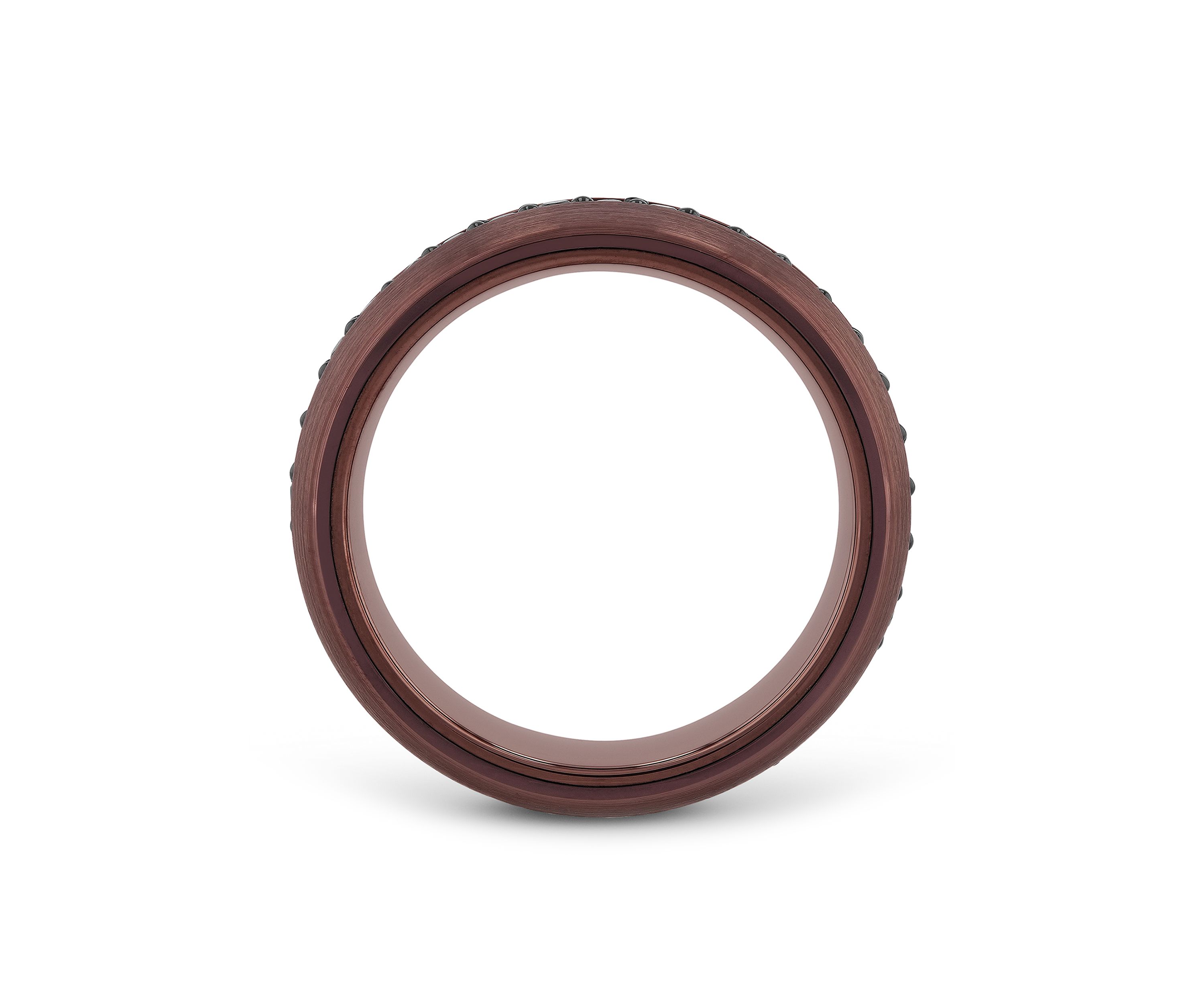 Black Sapphire Eternity Band in Bronze-Tone Tungsten