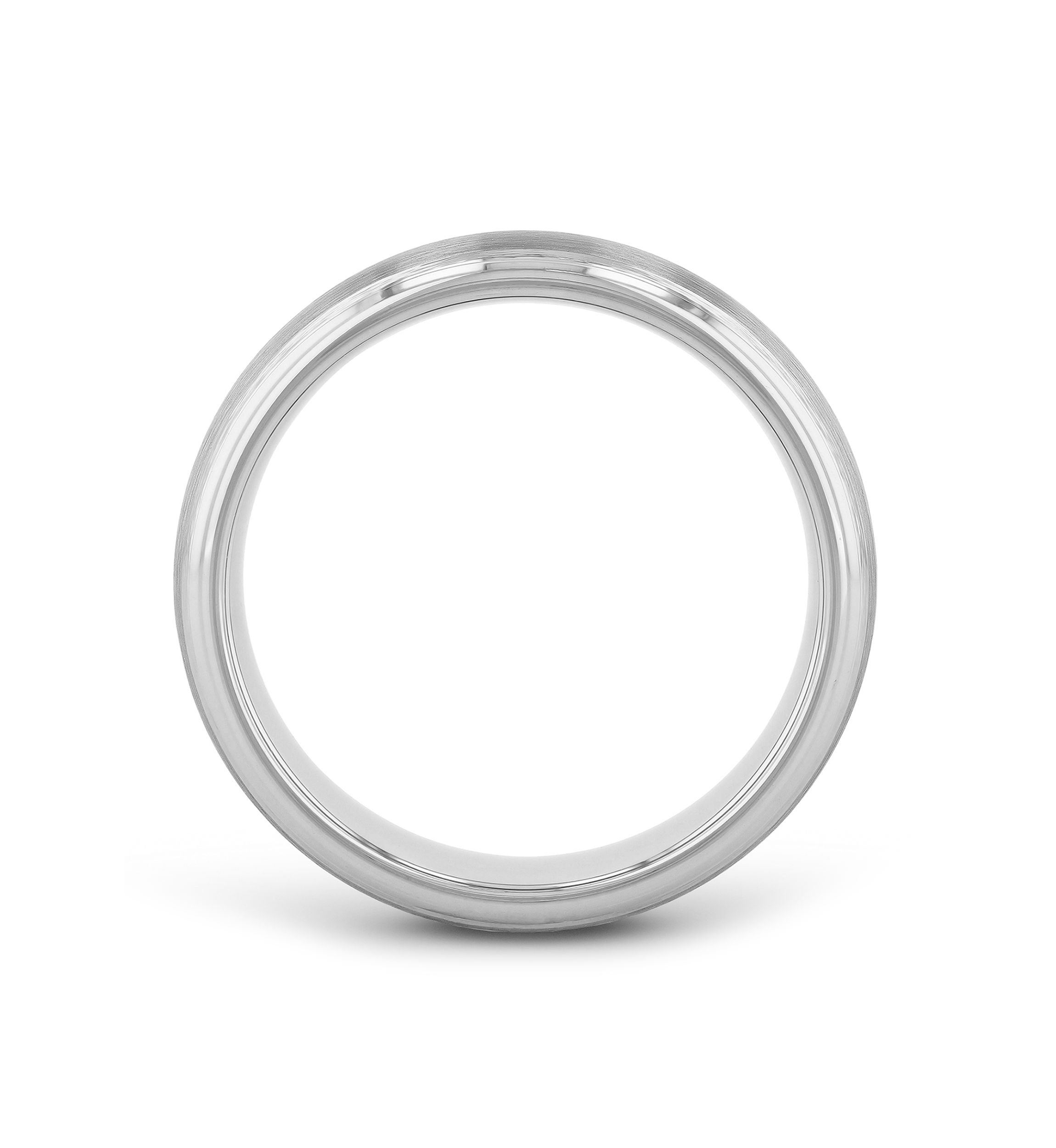 Grooved Satin Finish Band in Tungsten