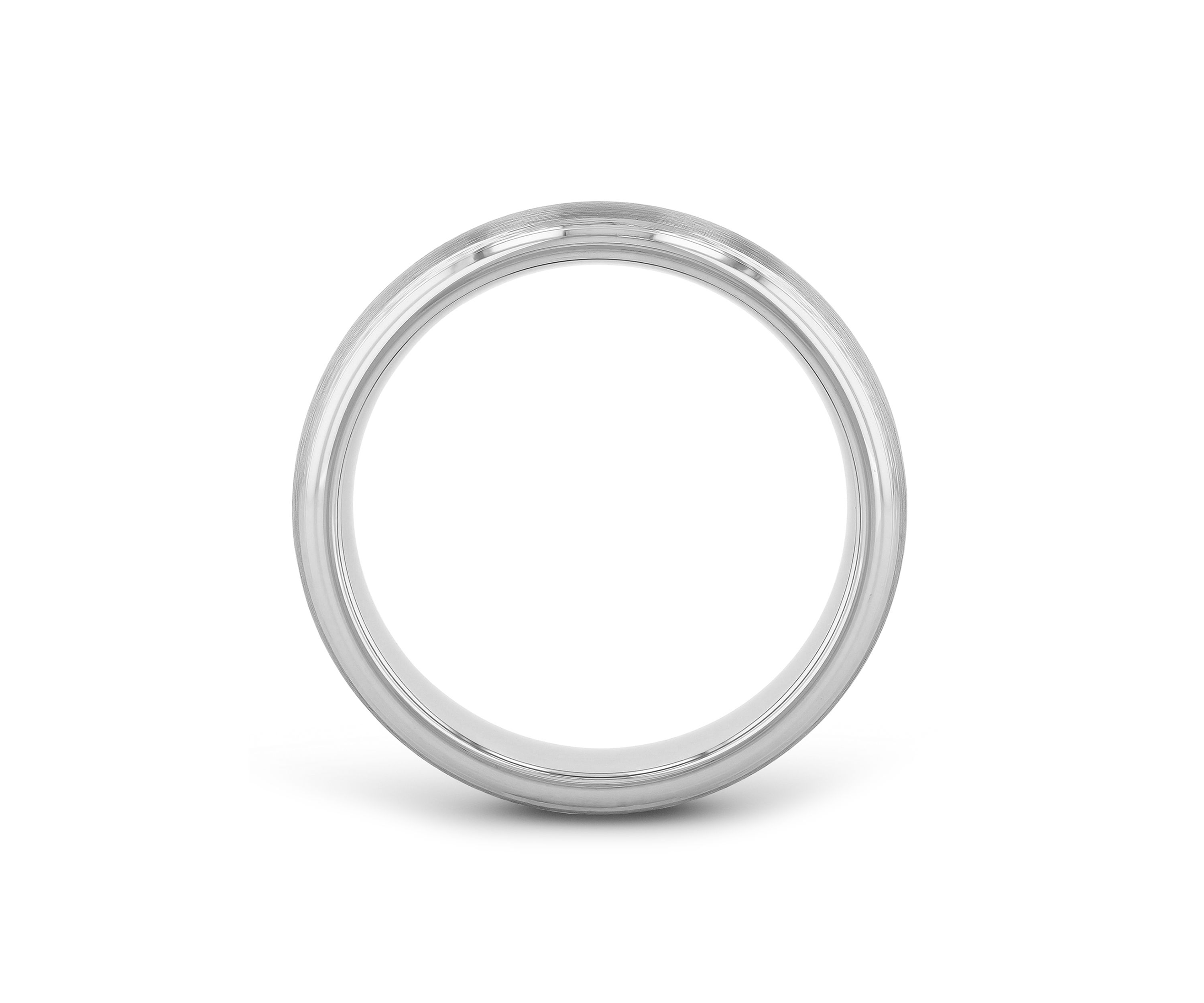 Grooved Satin Finish Band in Tungsten