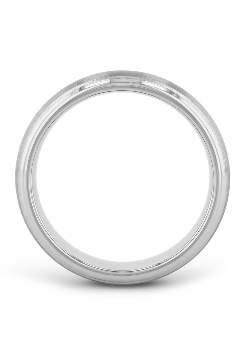Grooved Satin Finish Band in Tungsten