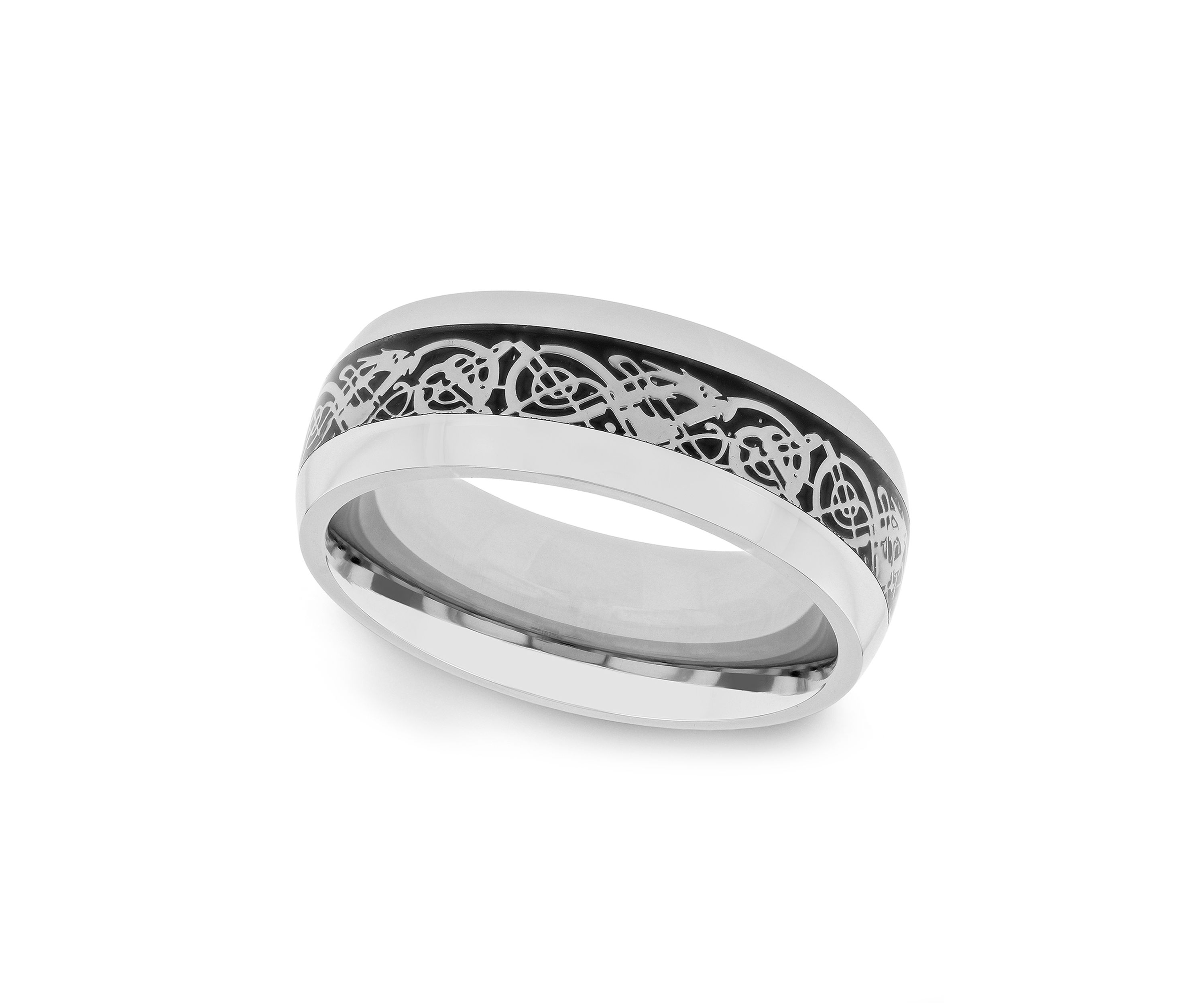 Ornate Filigree Band in Stainless Steel