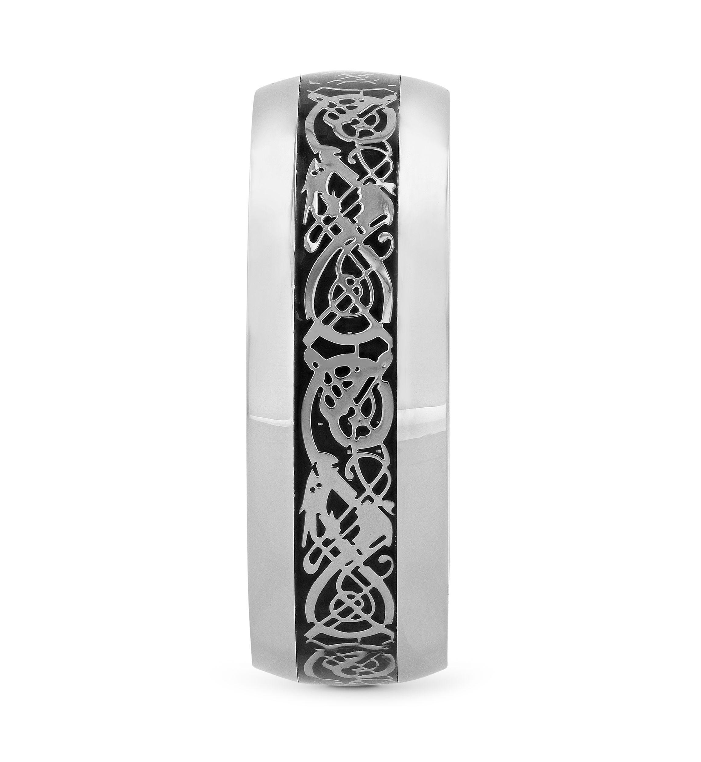 Ornate Filigree Band in Stainless Steel