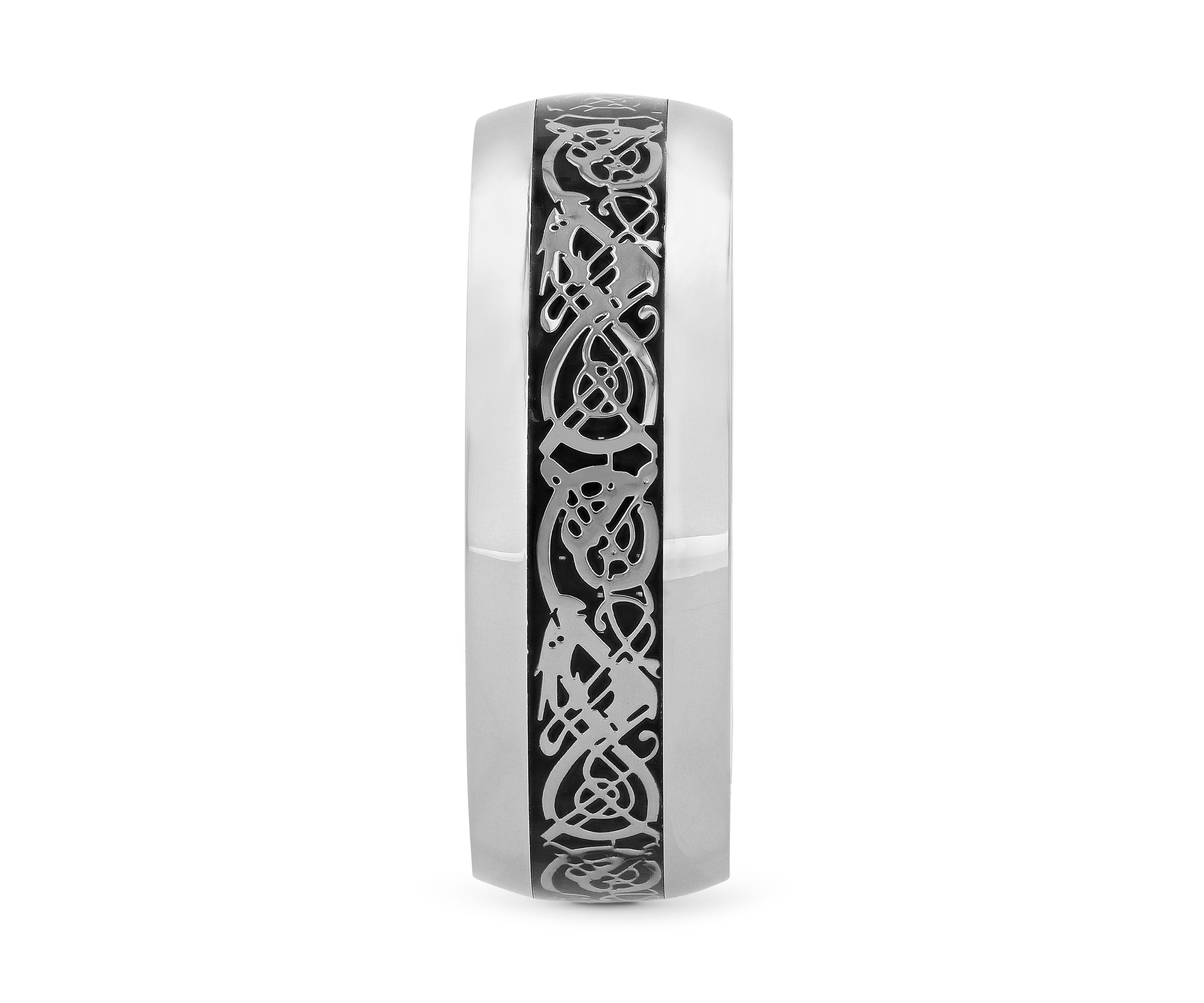 Ornate Filigree Band in Stainless Steel