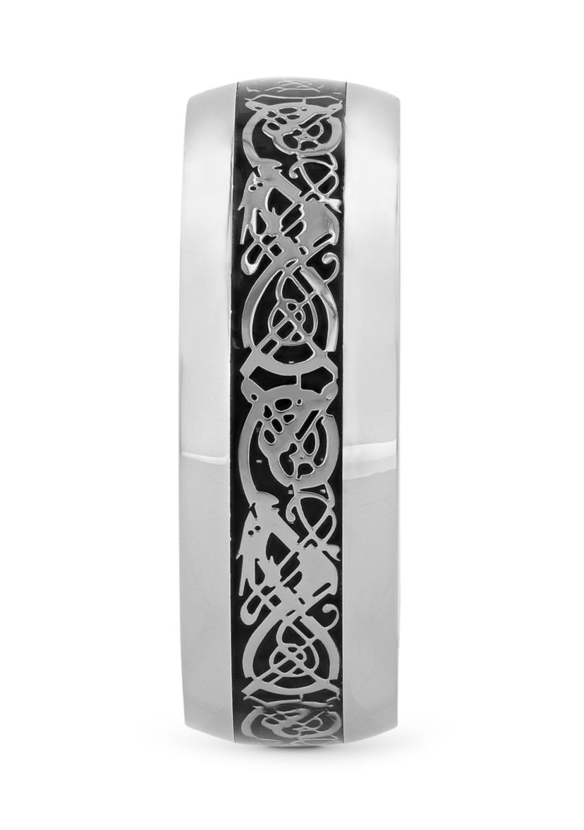 Ornate Filigree Band in Stainless Steel