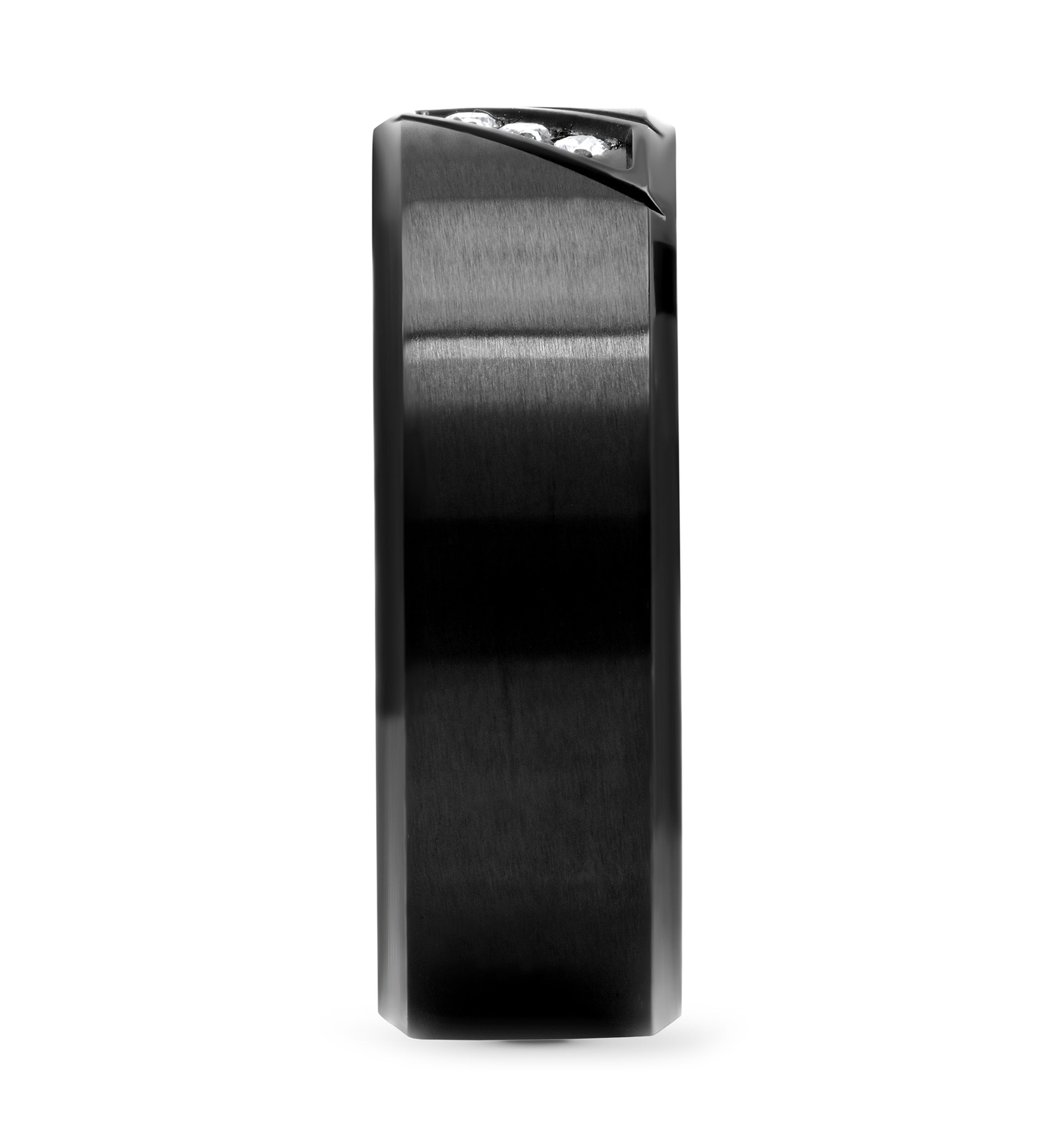 1/10 ct. t.w. Diamond Band in Black Stainless Steel