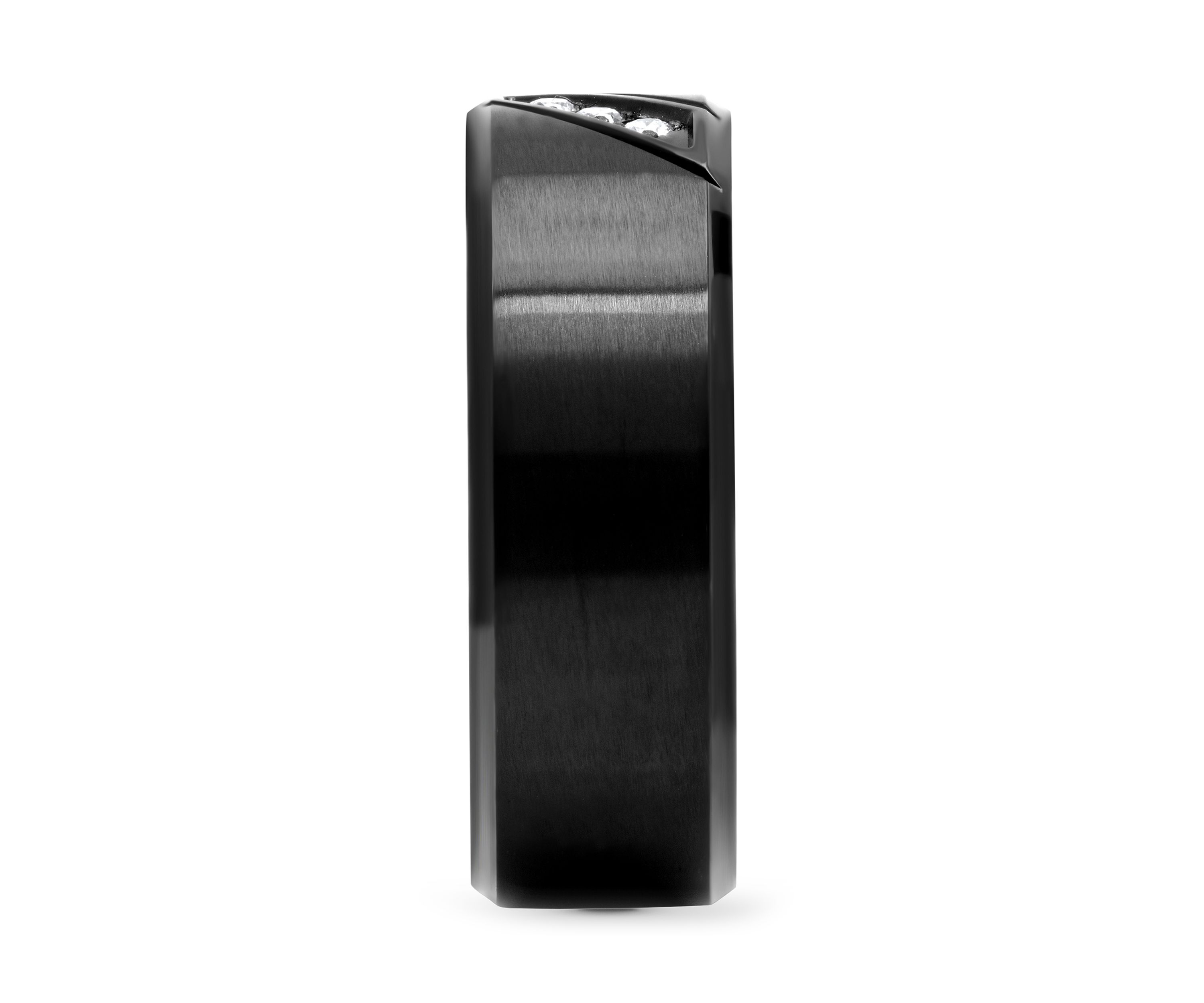 1/10 ct. t.w. Diamond Band in Black Stainless Steel