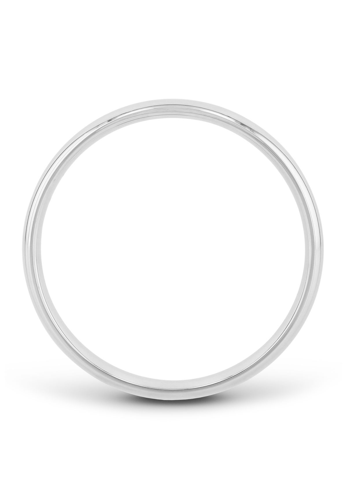 Plain Polished 4 Millimeter Wedding Band in .925 Sterling Silver