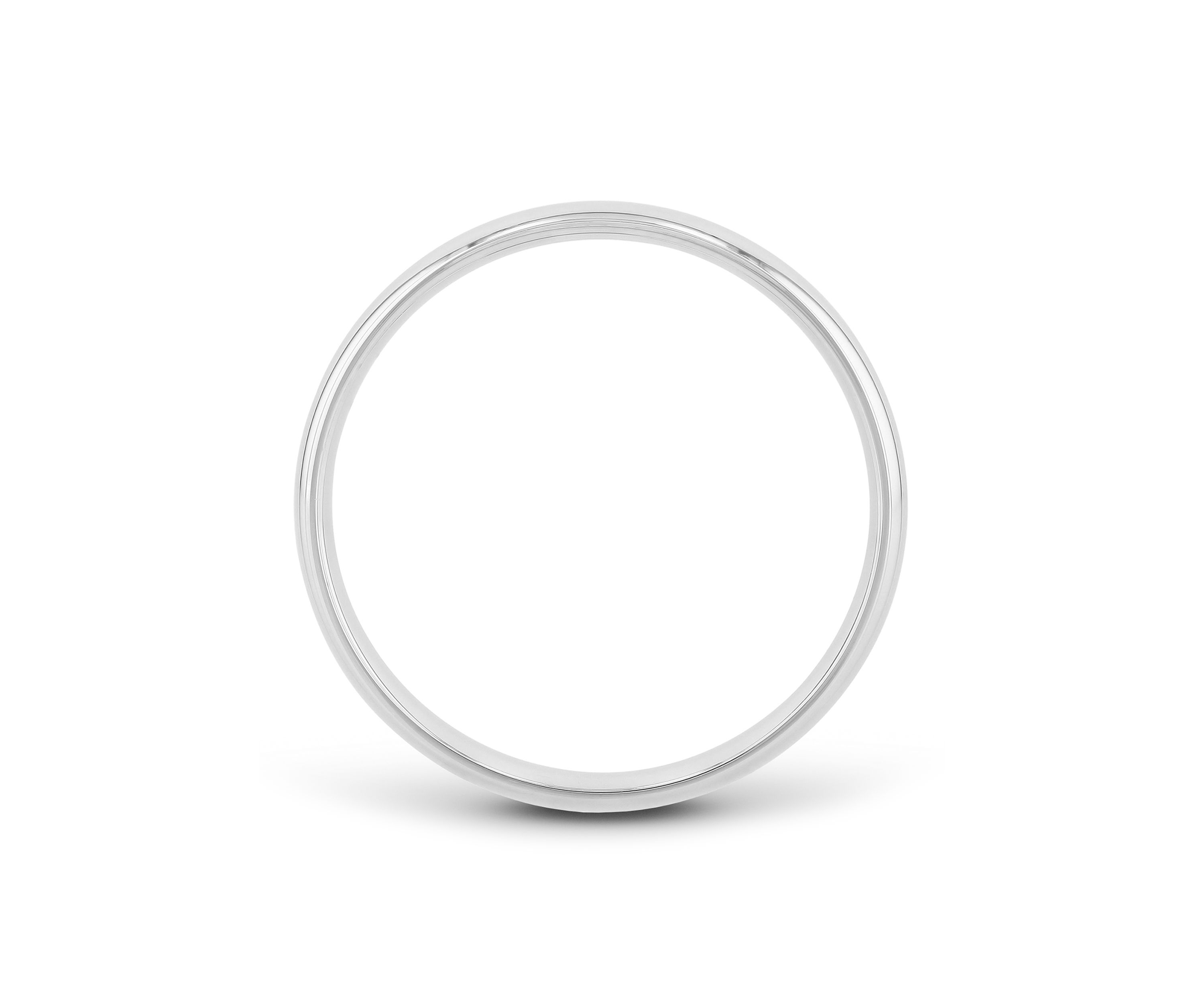Plain Polished 4 Millimeter Wedding Band in .925 Sterling Silver