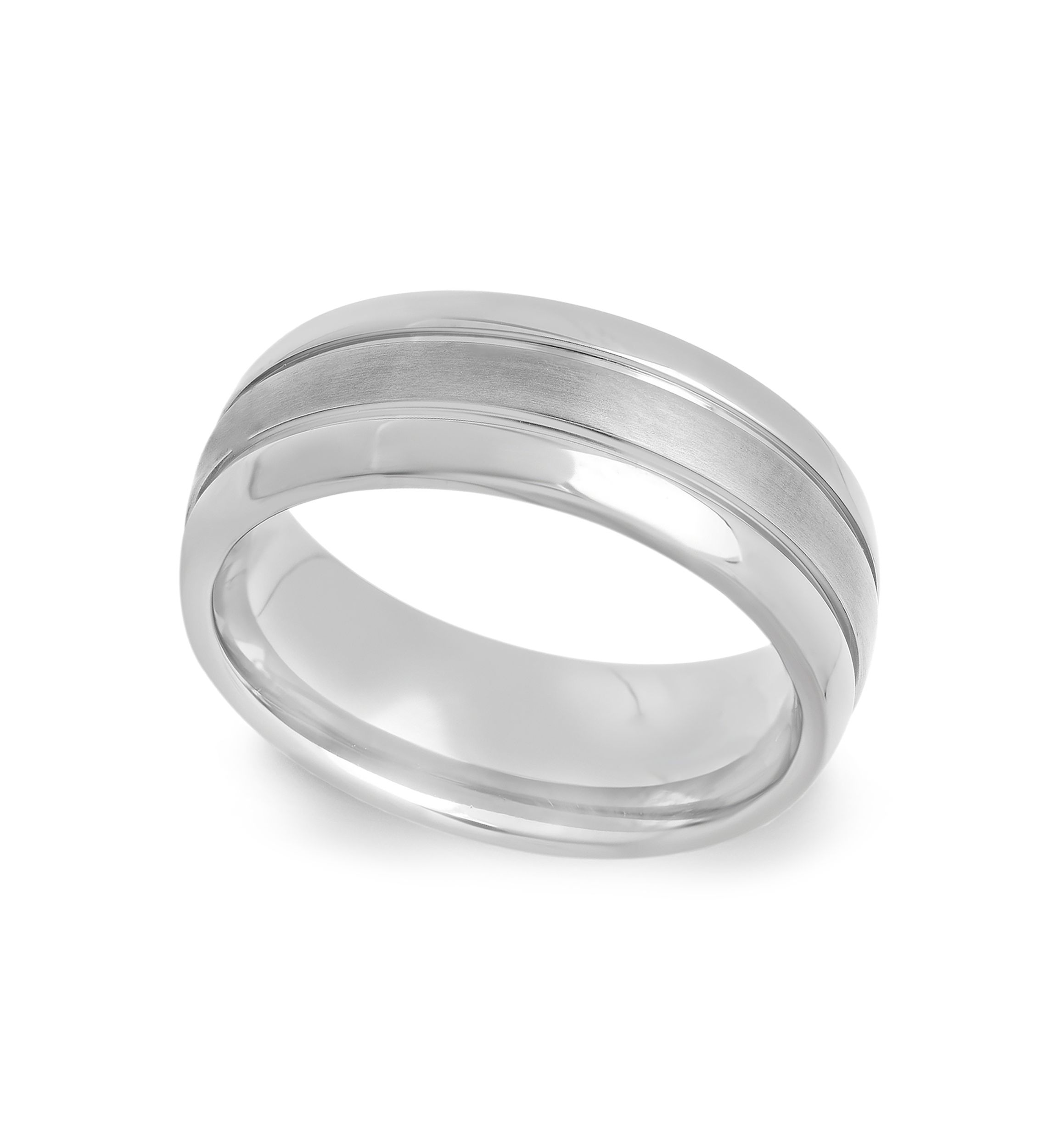 Grooved Lightweight Band in Titanium