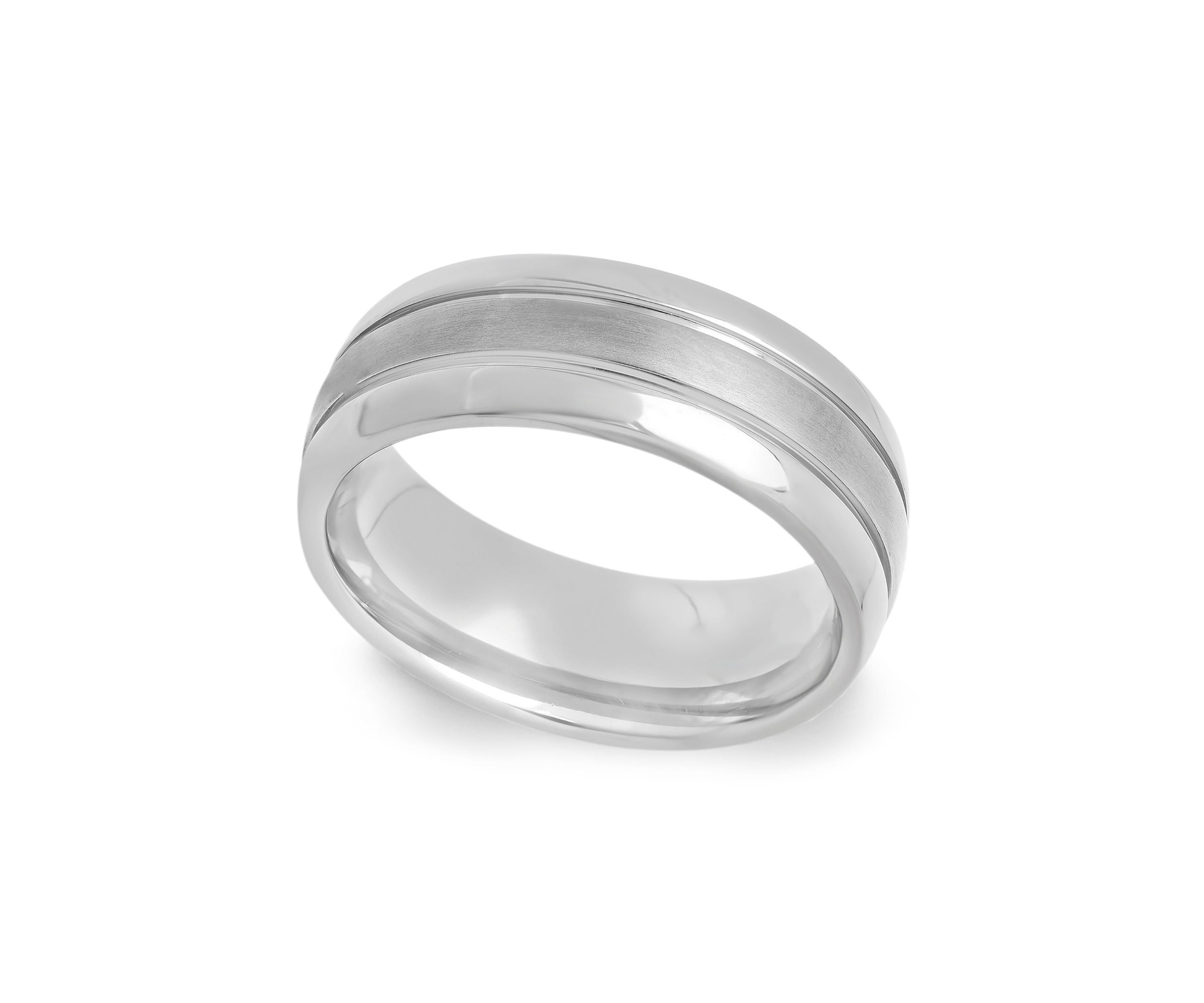 Grooved Lightweight Band in Titanium