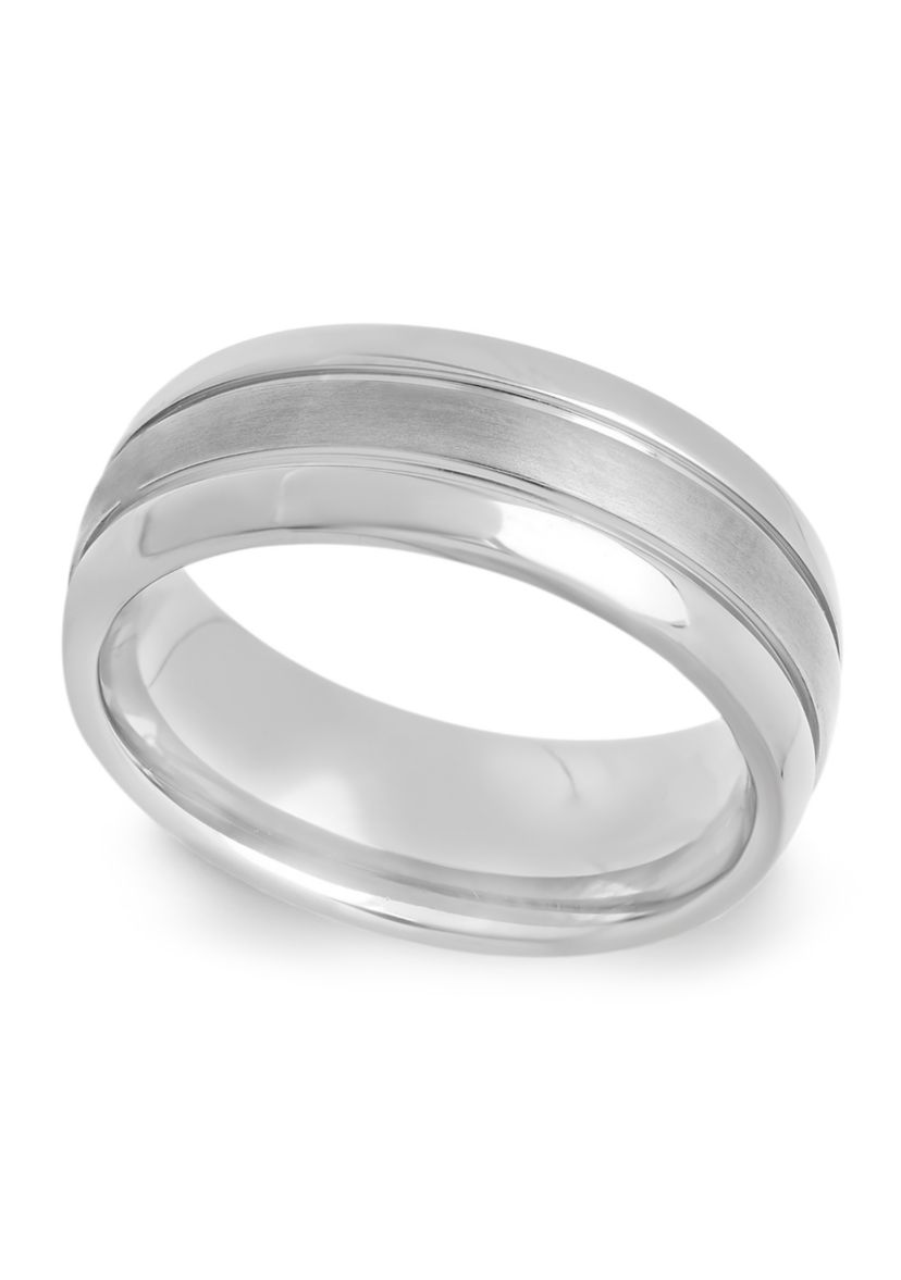 Grooved Lightweight Band in Titanium