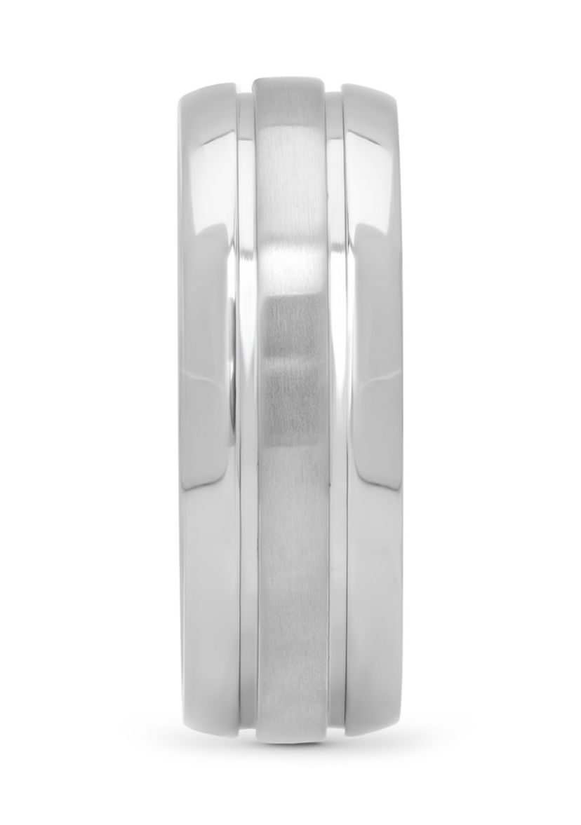 Grooved Lightweight Band in Titanium