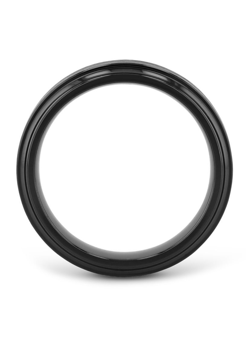 Satin Finish Step Edge Band in Black Cobalt