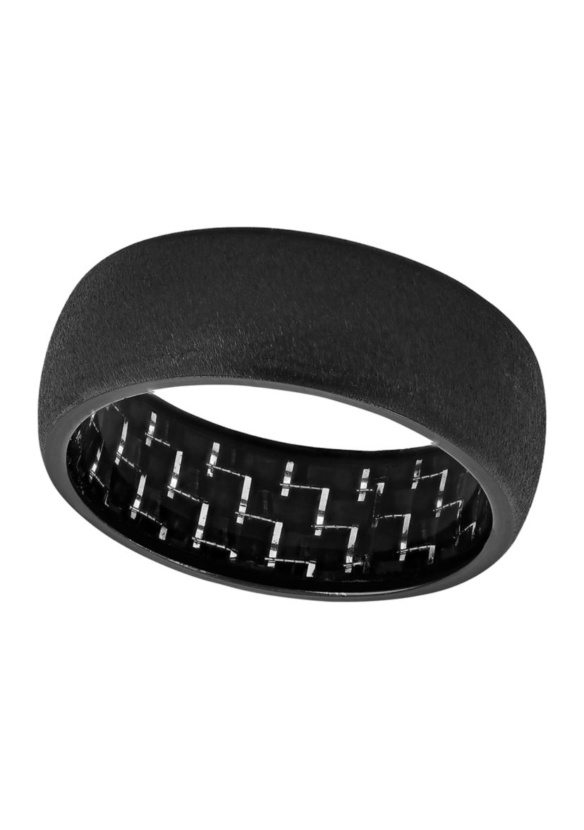 Satin Finish Band in Black Cobalt
