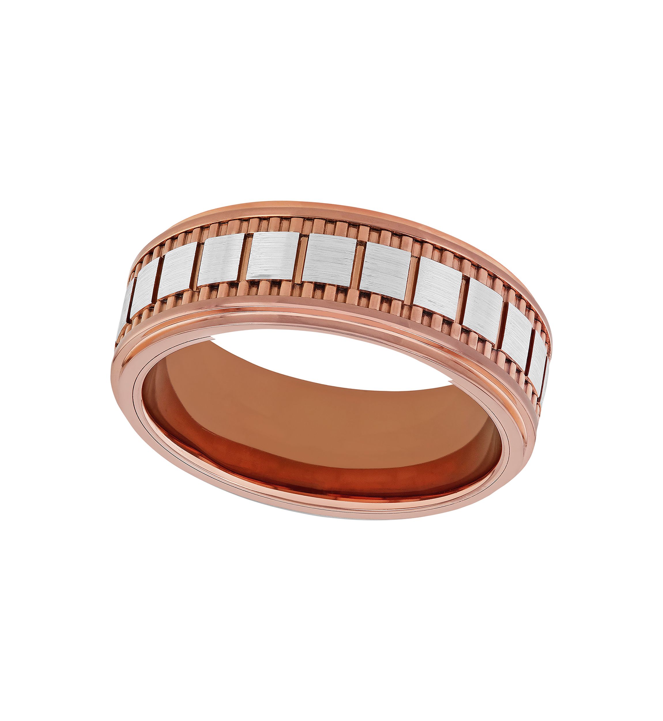 Gear Trim Step Edge Band in Rose-Tone Cobalt