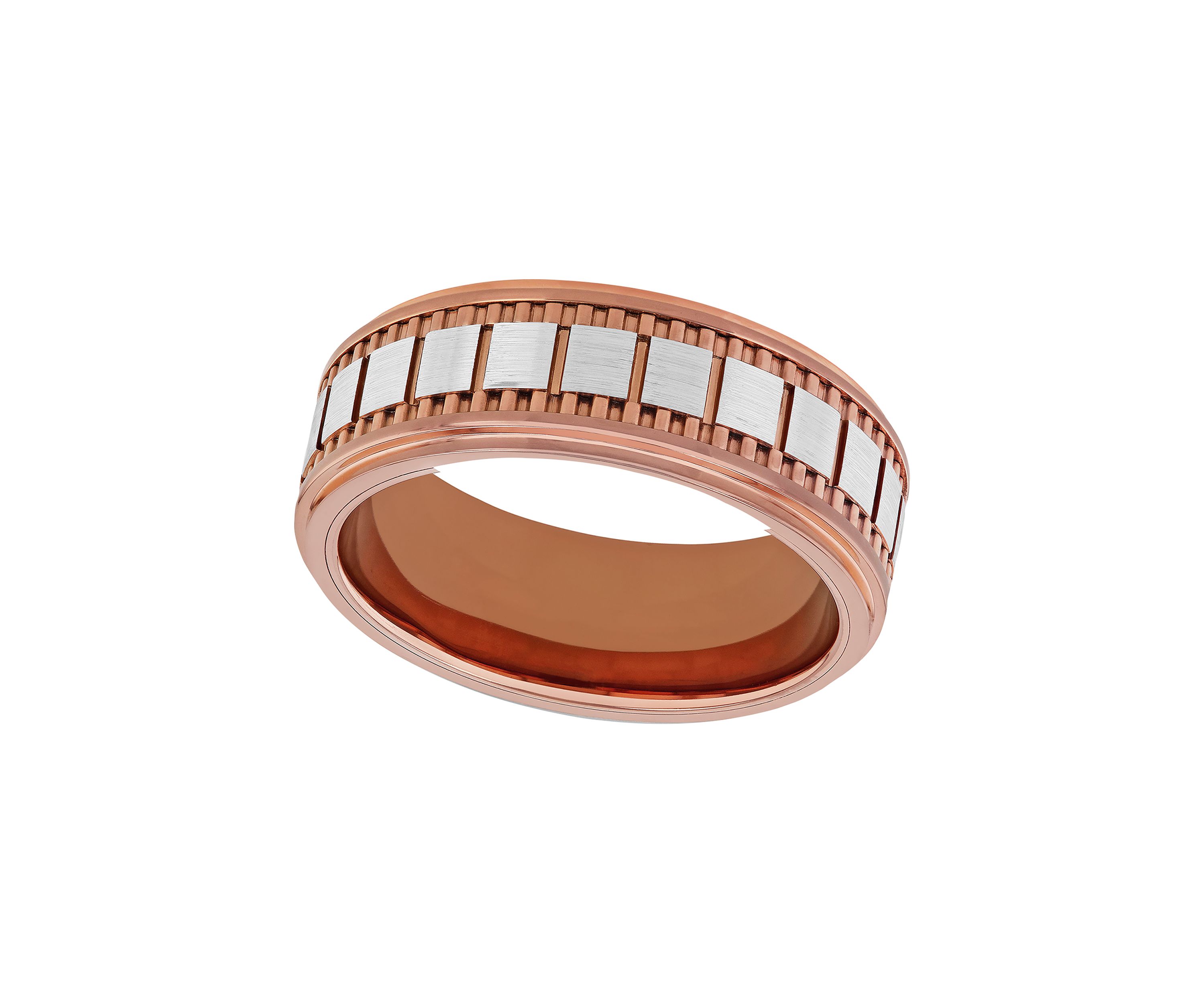 Gear Trim Step Edge Band in Rose-Tone Cobalt