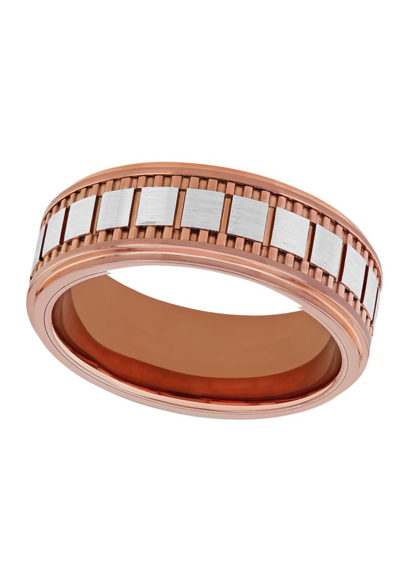 Gear Trim Step Edge Band in Rose-Tone Cobalt