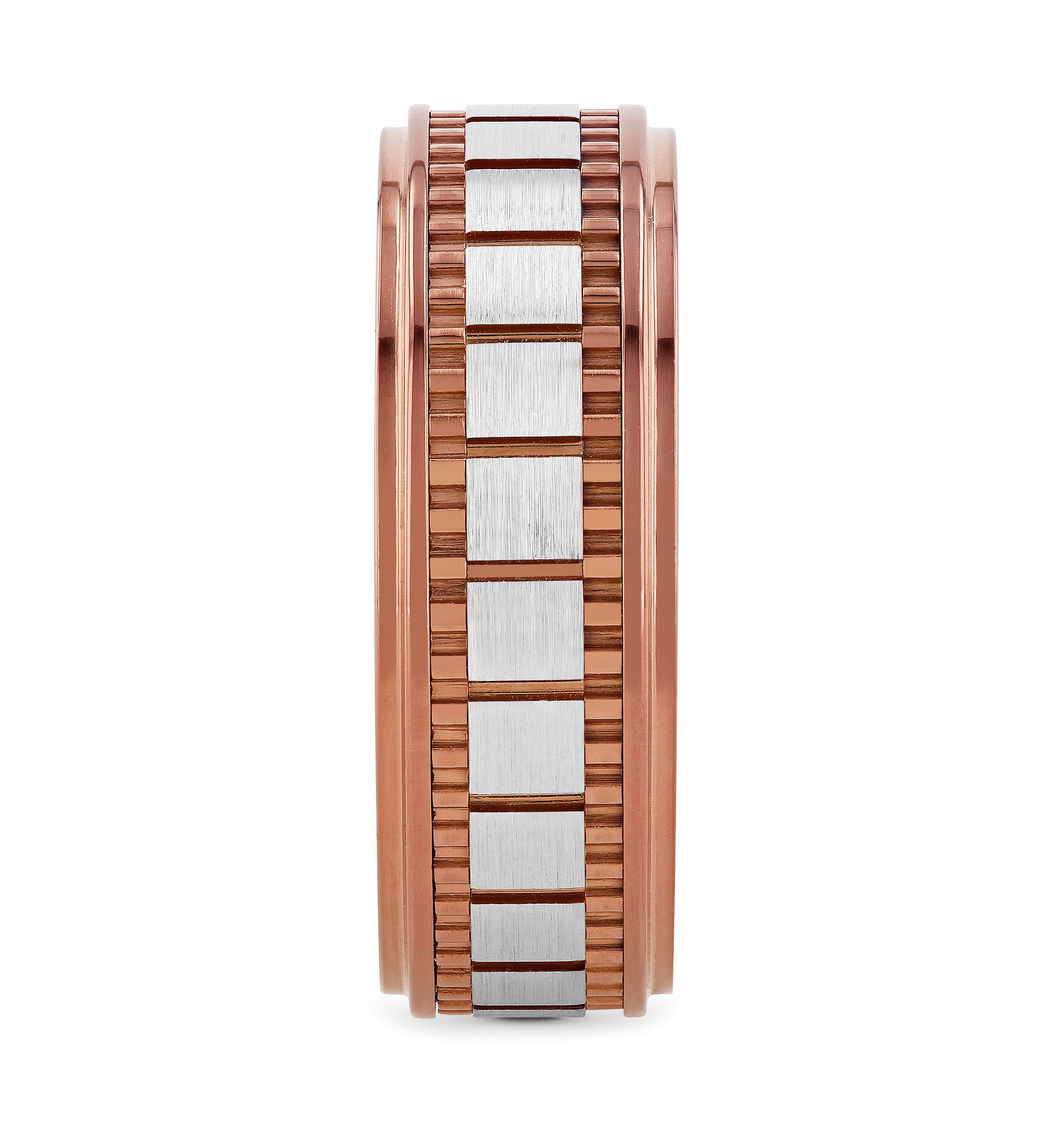 Gear Trim Step Edge Band in Rose-Tone Cobalt