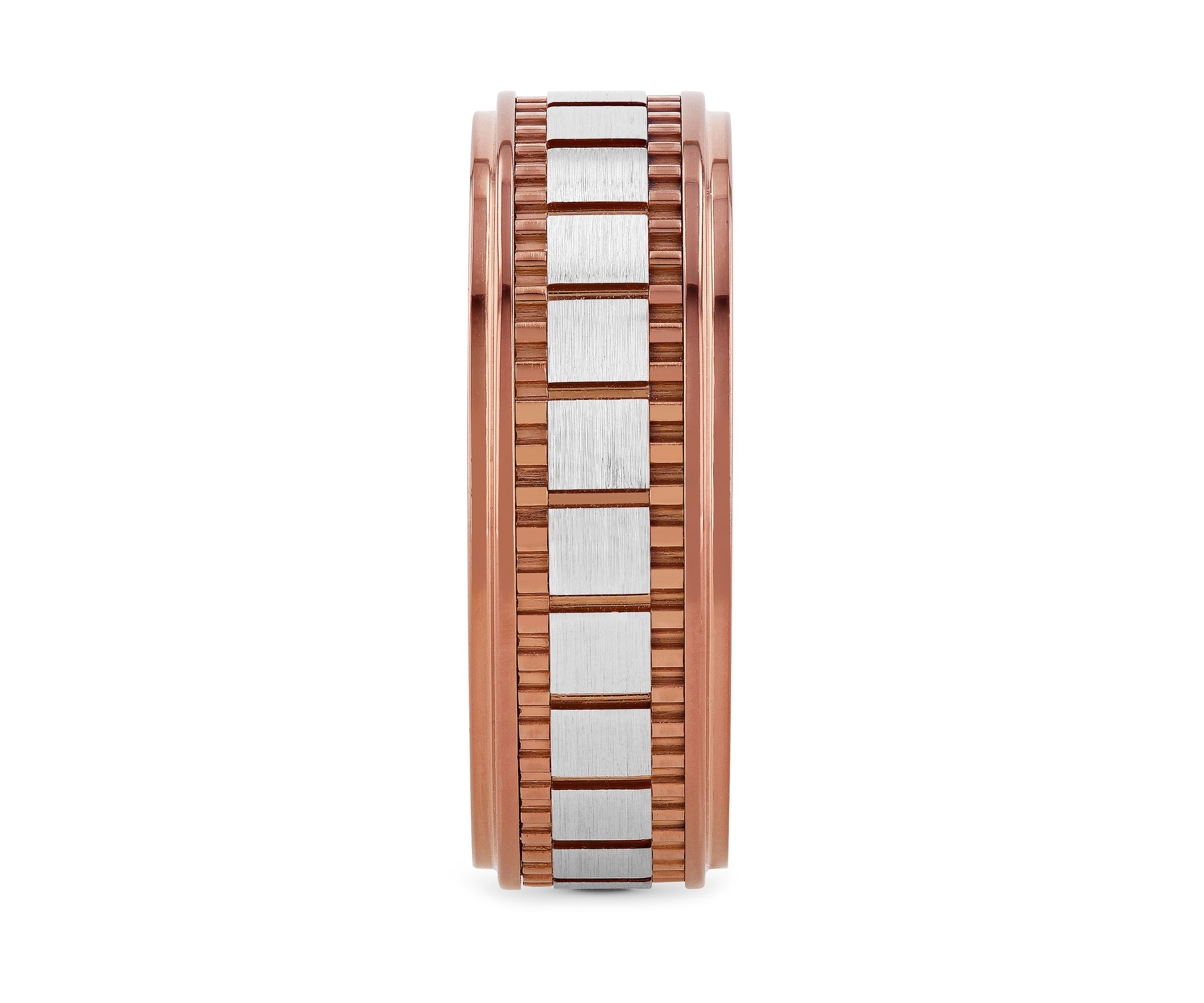 Gear Trim Step Edge Band in Rose-Tone Cobalt