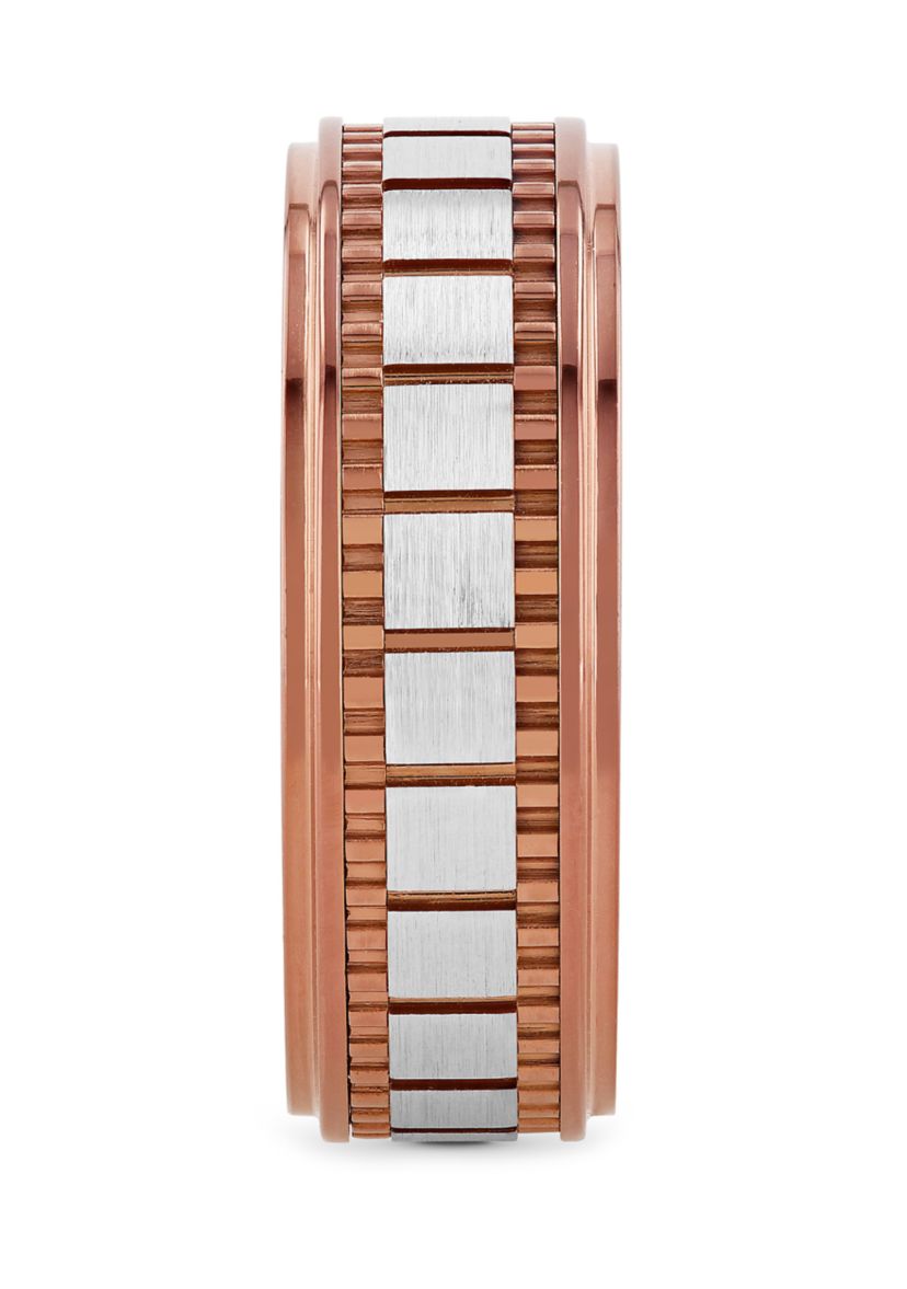 Gear Trim Step Edge Band in Rose-Tone Cobalt