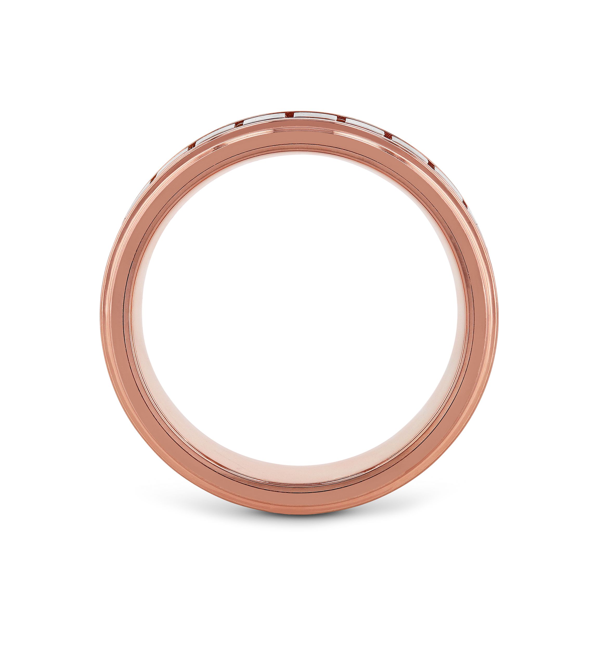 Gear Trim Step Edge Band in Rose-Tone Cobalt