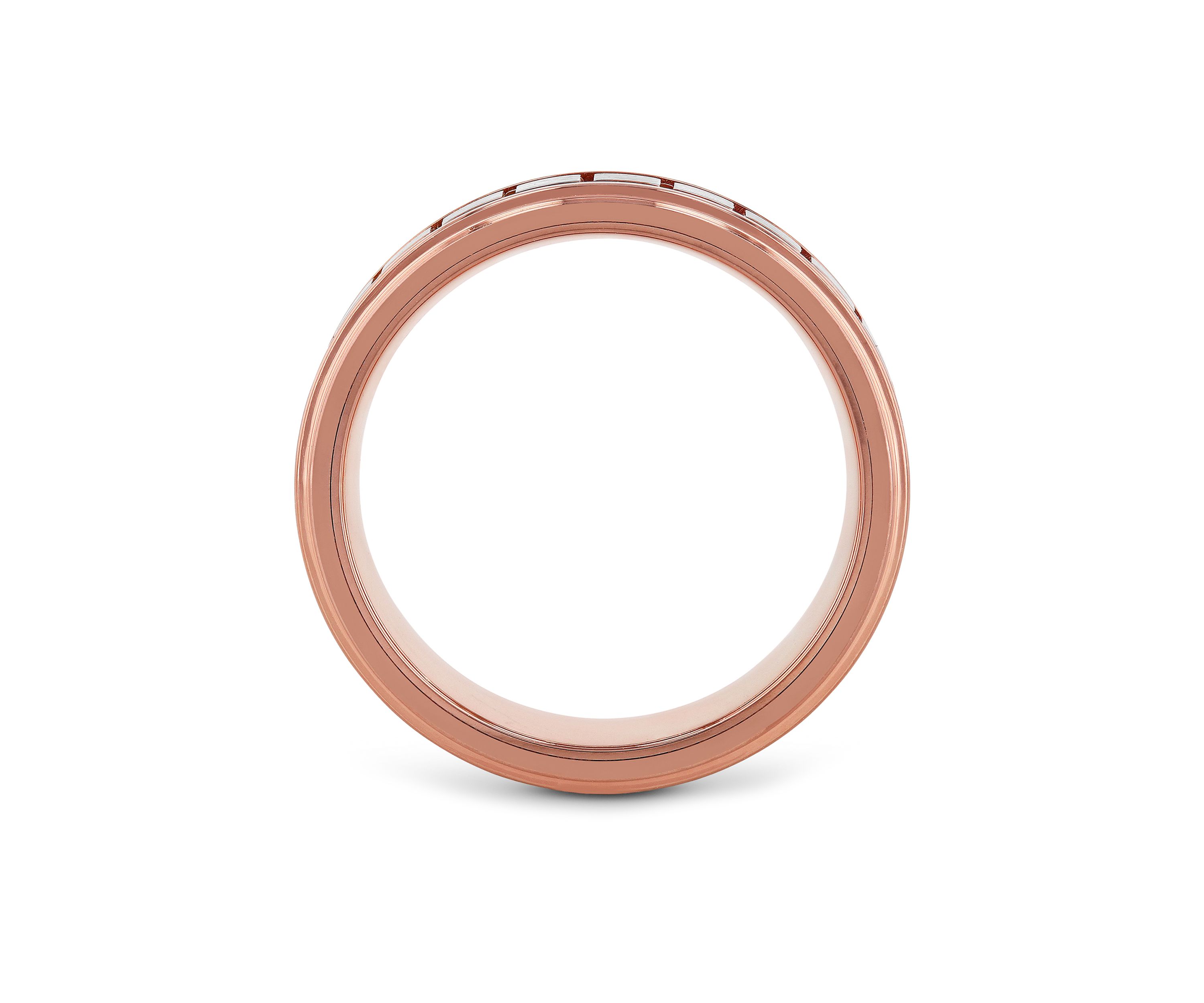 Gear Trim Step Edge Band in Rose-Tone Cobalt