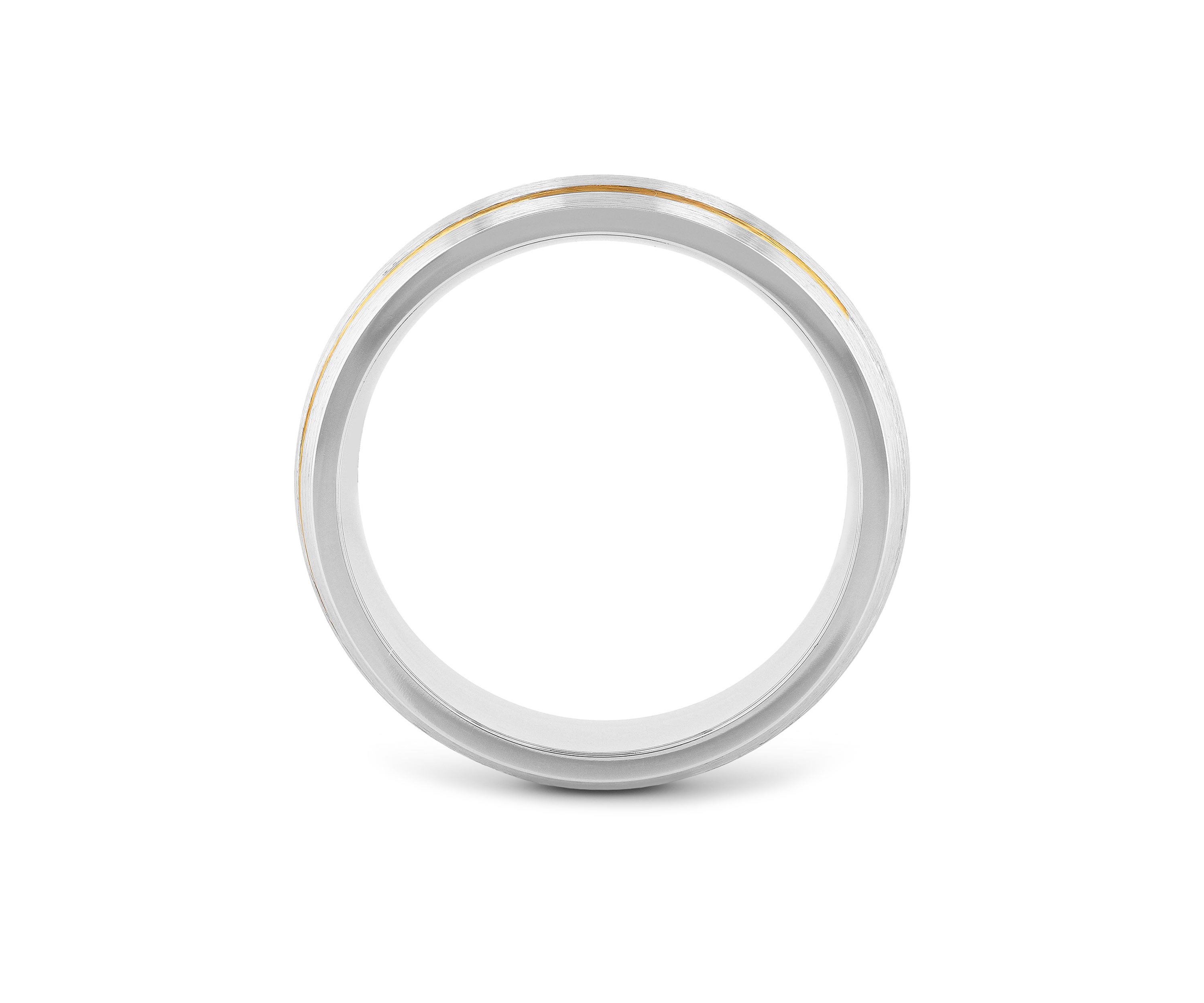 Satin Finish Gold-Tone Stripe Band in Cobalt