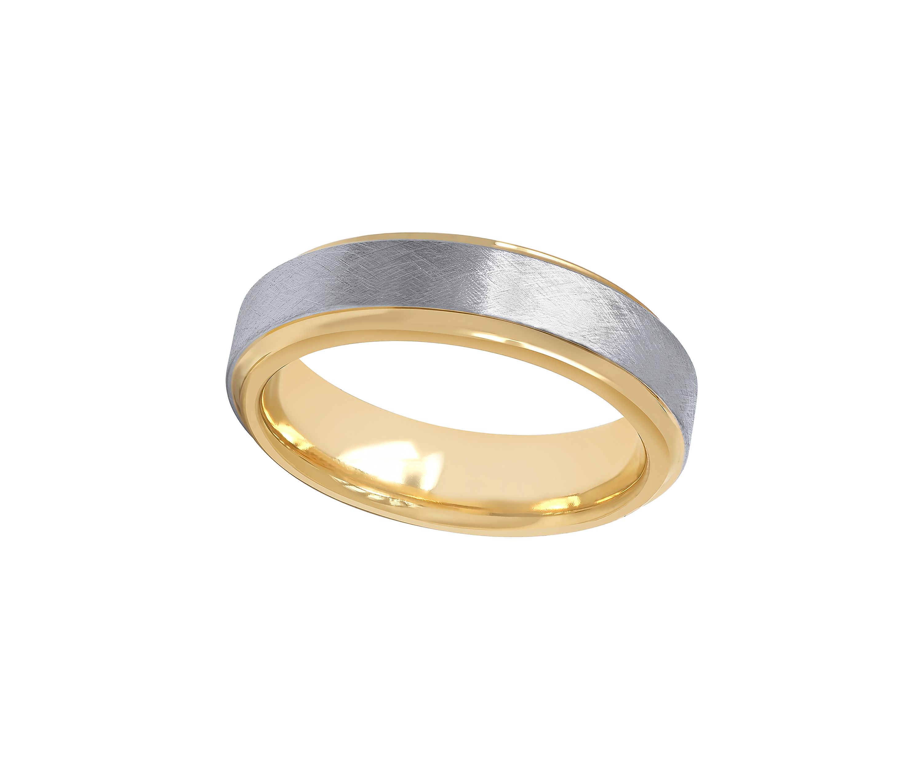 Brushed Step Edge Band in Two-Tone Cobalt