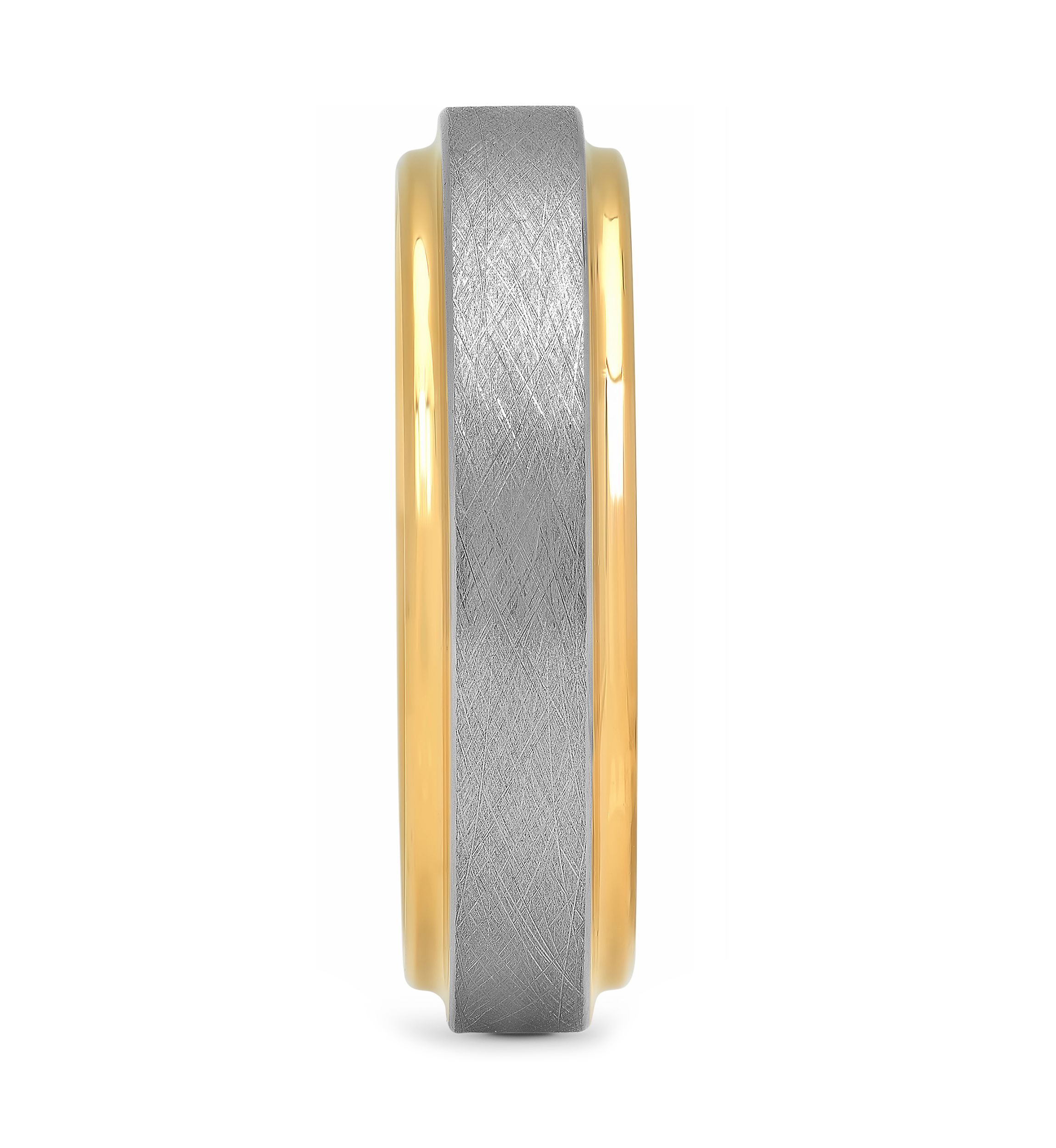 Brushed Step Edge Band in Two-Tone Cobalt