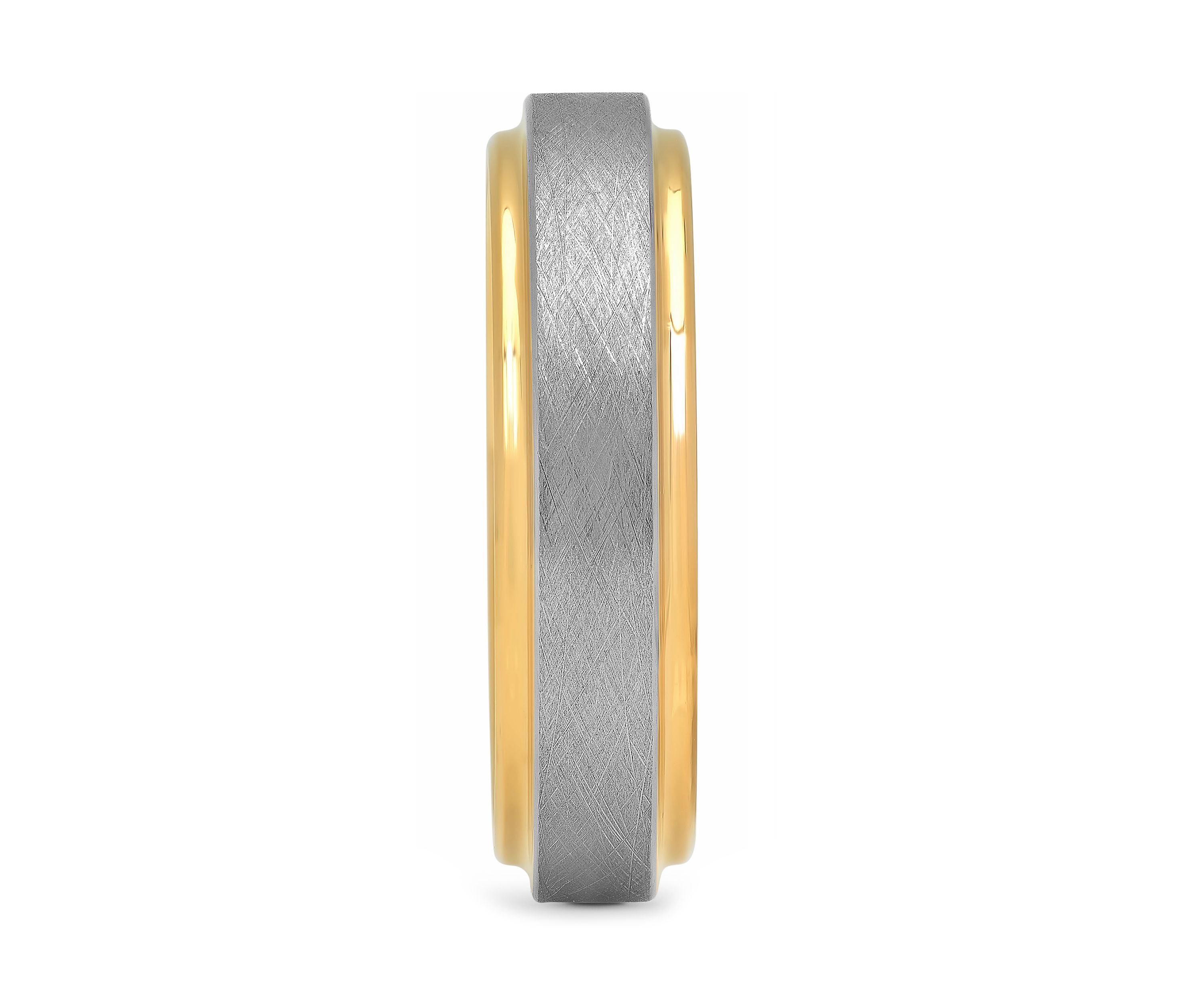 Brushed Step Edge Band in Two-Tone Cobalt