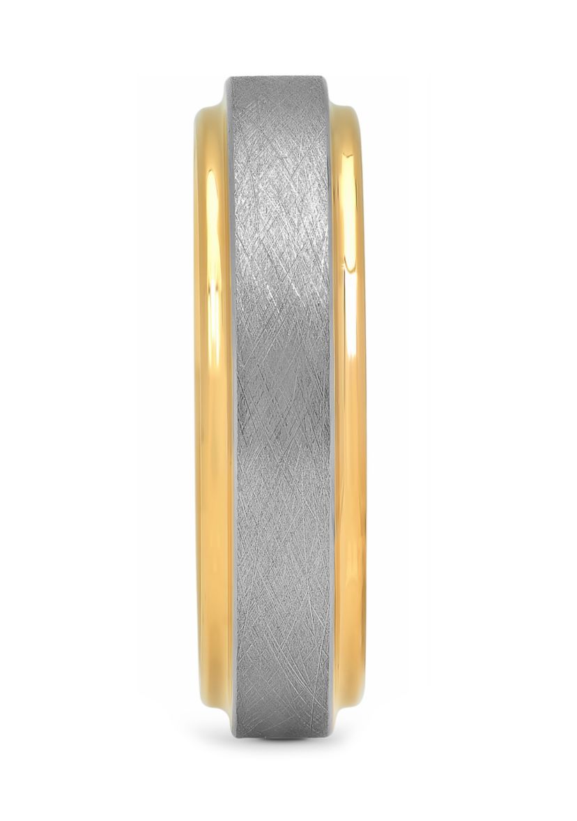 Brushed Step Edge Band in Two-Tone Cobalt