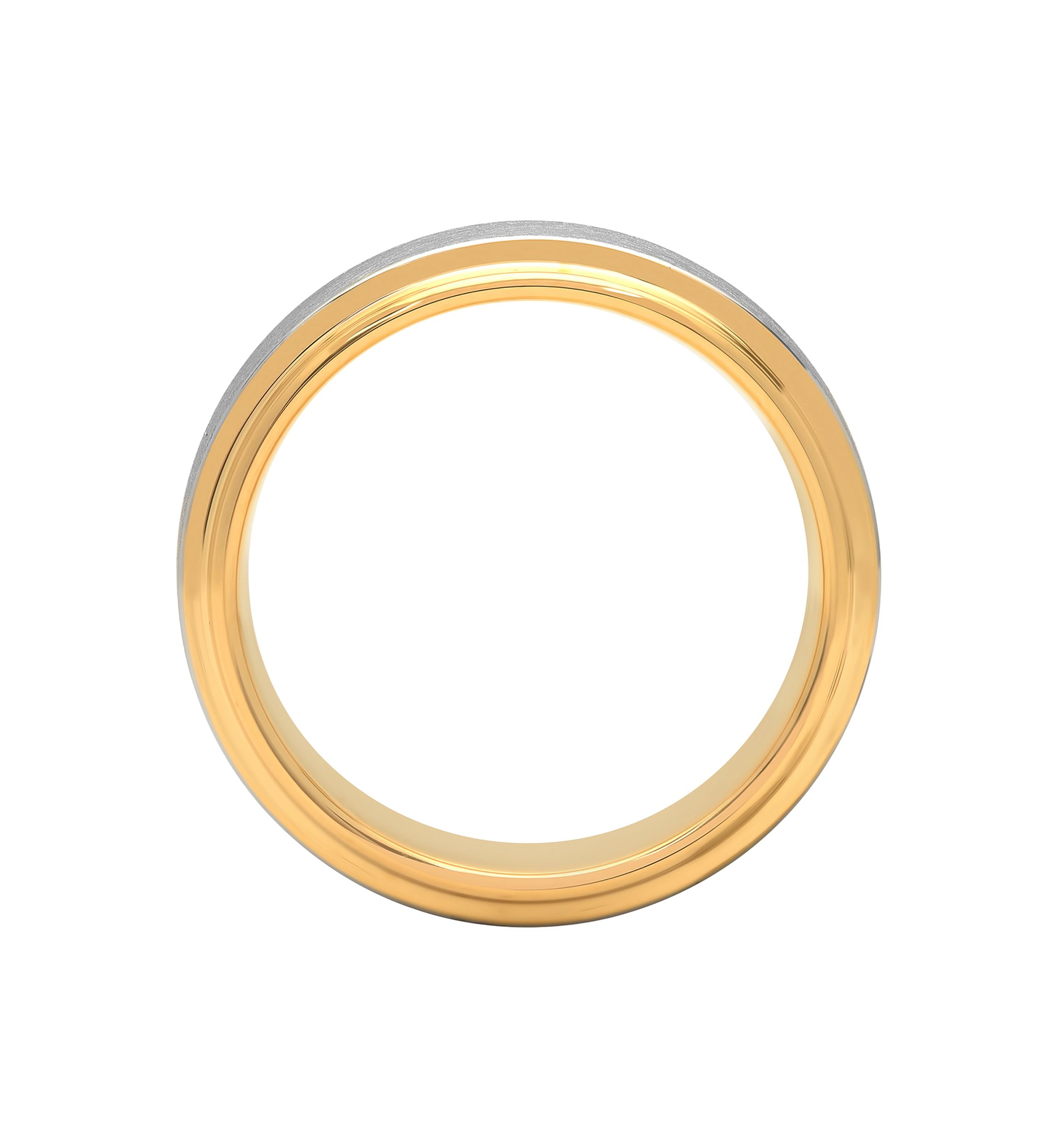 Brushed Step Edge Band in Two-Tone Cobalt