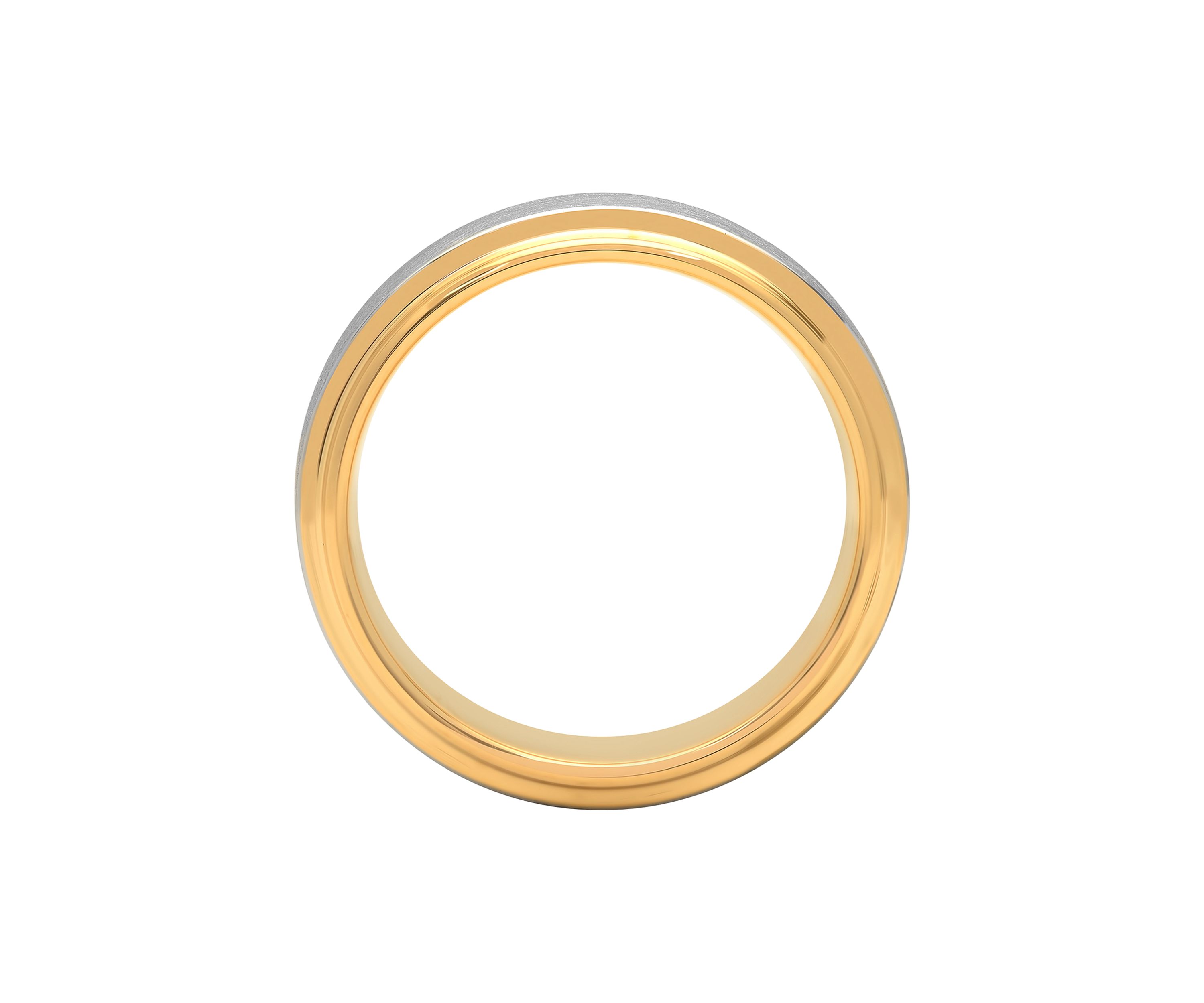 Brushed Step Edge Band in Two-Tone Cobalt